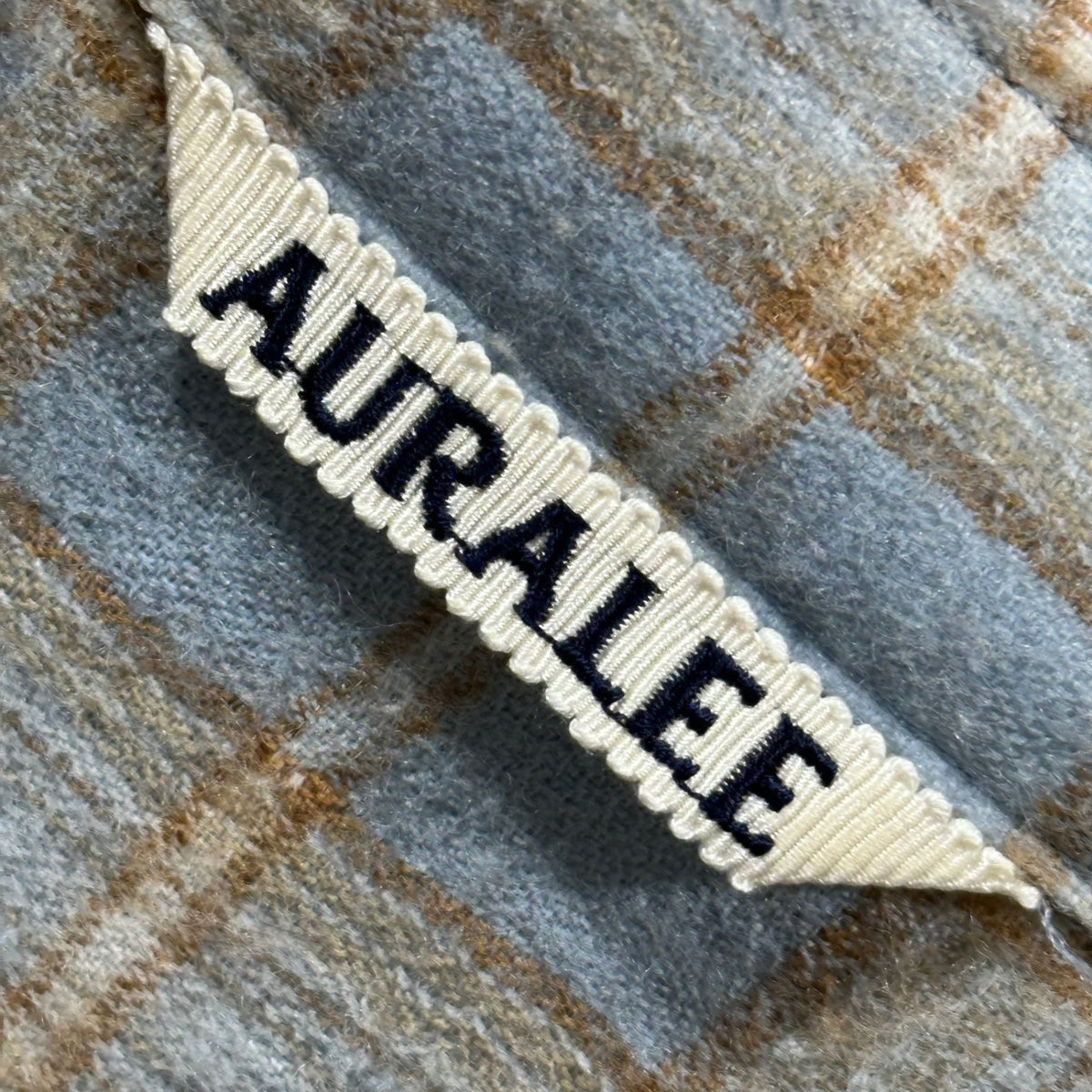 AURALEE(オーラリー) 2025AW AIRY WOOL CHECK SHIRT エアリー ウール チェック シャツ A25AS01WN 5 ブルー×ベージュ
