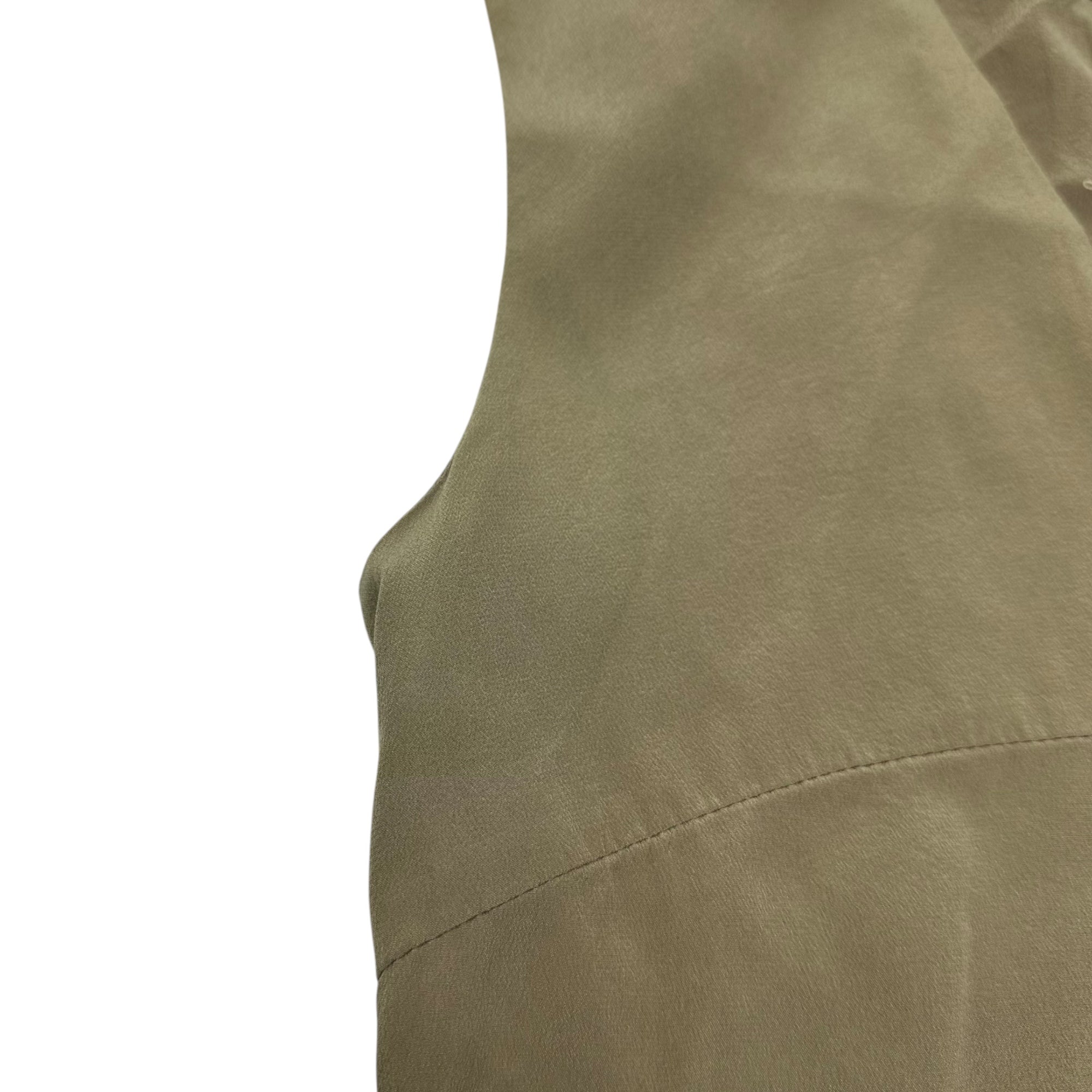 Maison Martin Margiela(メゾン マルタンマルジェラ) 00's Sleeveless Silk Dress Dress ノースリーブ シルク ドレス ワンピース カーキ ここのえ期 アーカイブ