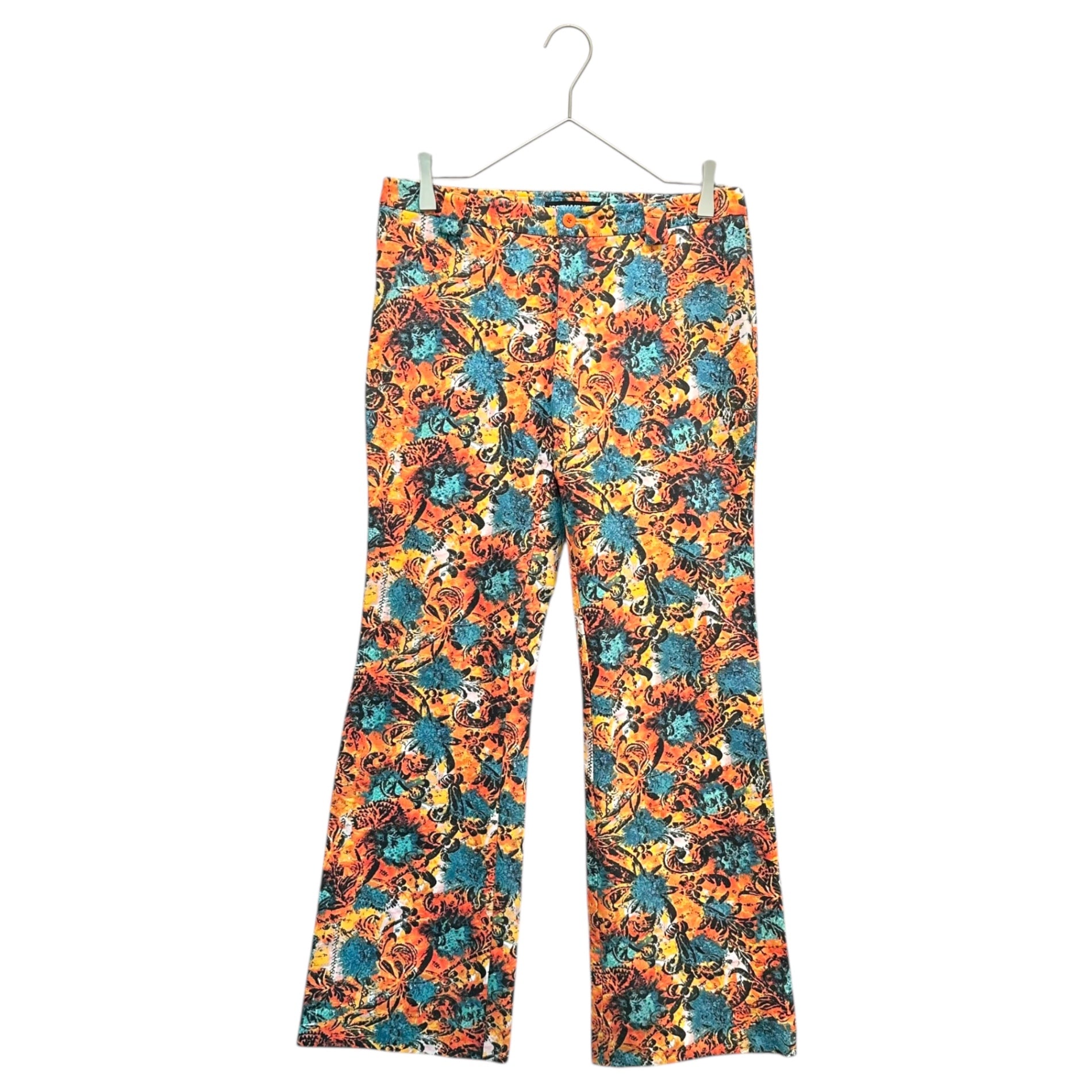 ISSEY MIYAKE(イッセイミヤケ) All-over print stretch pants オレンジ×ブルー