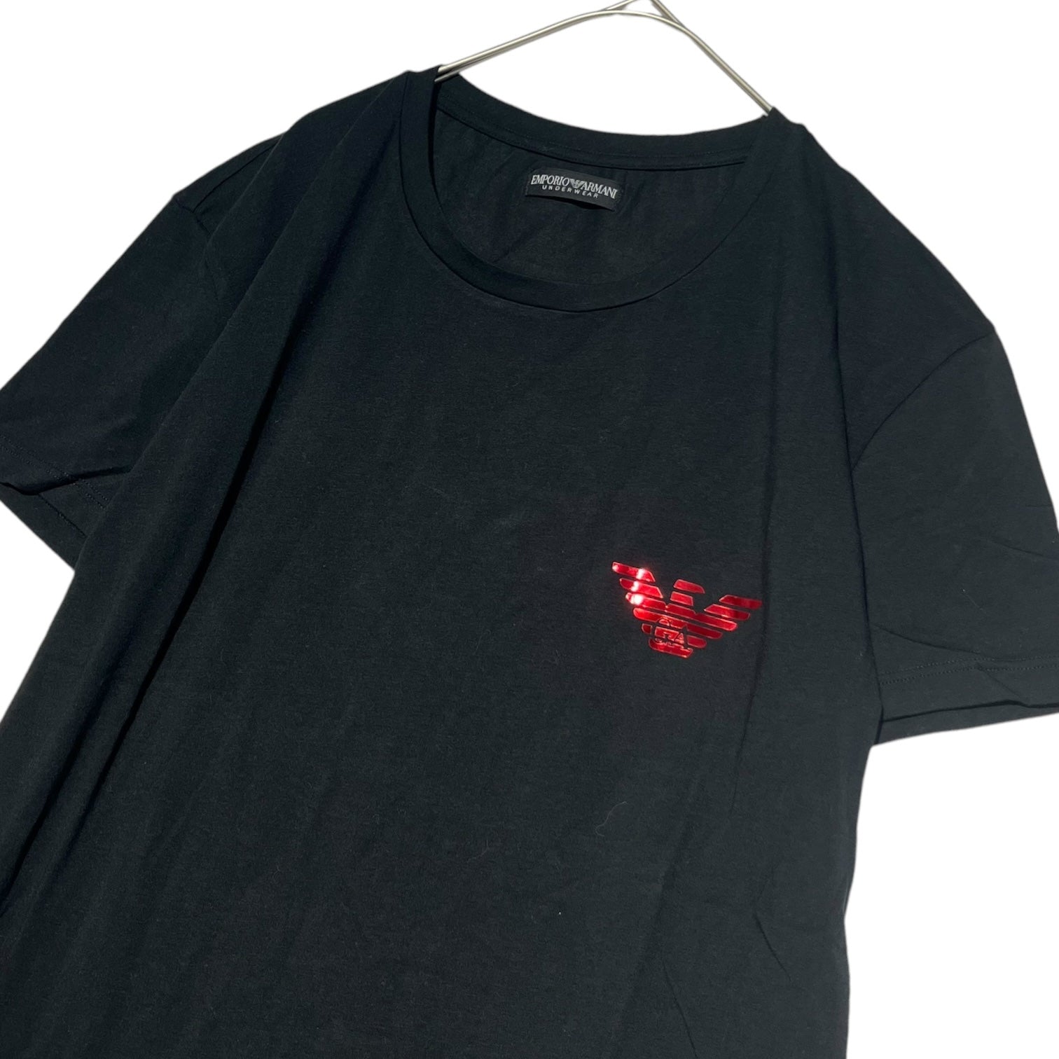 EMPORIO ARMANI(エンポリオアルマーニ) LOGO TEE ロゴ プリント Tシャツ XL ブラック