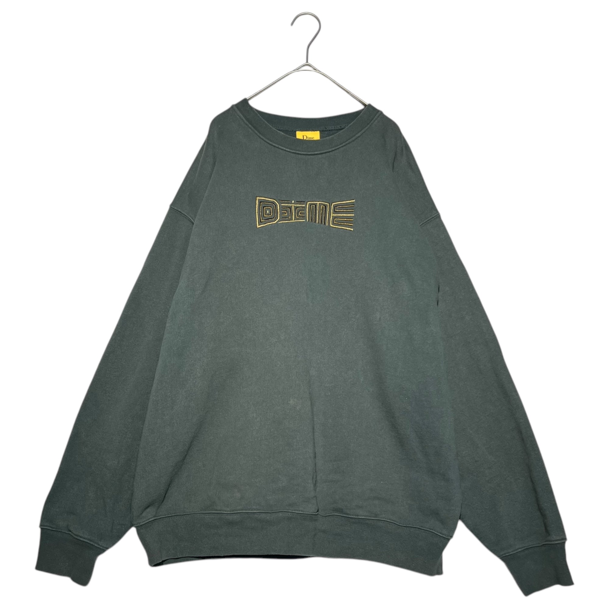 Dime(ダイム) Maze Crew Neck Sweat Dark Tealメイズ クルーネック スウェット ダーク テイル L グリーン トレーナー ロゴ 幾何学