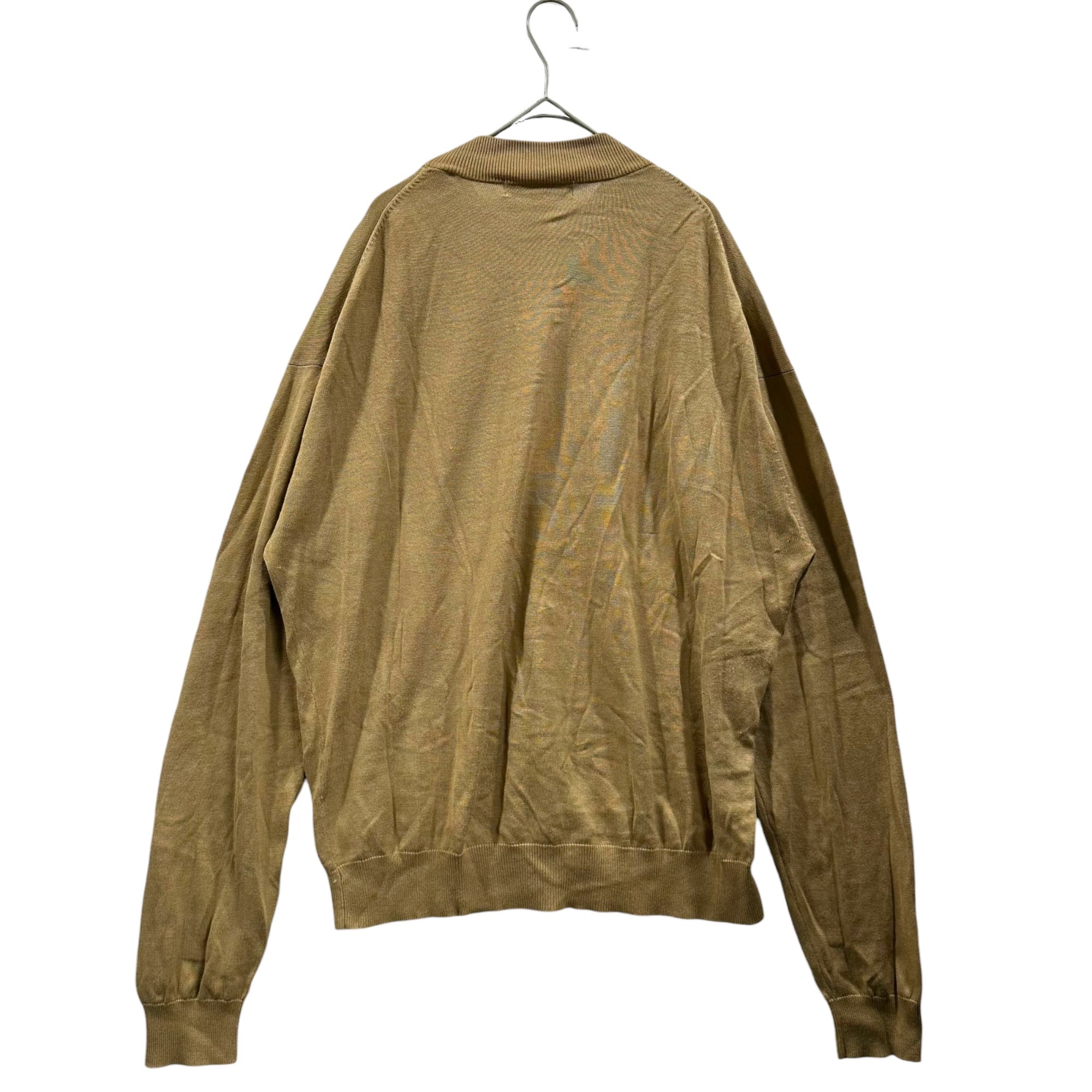 PRONTO UOMO(プロントウオモ) 90's Mock neck long sleeve knit silk blend モックネック 長袖 ニット シルク混 XL ベージュ ヴィンテージ