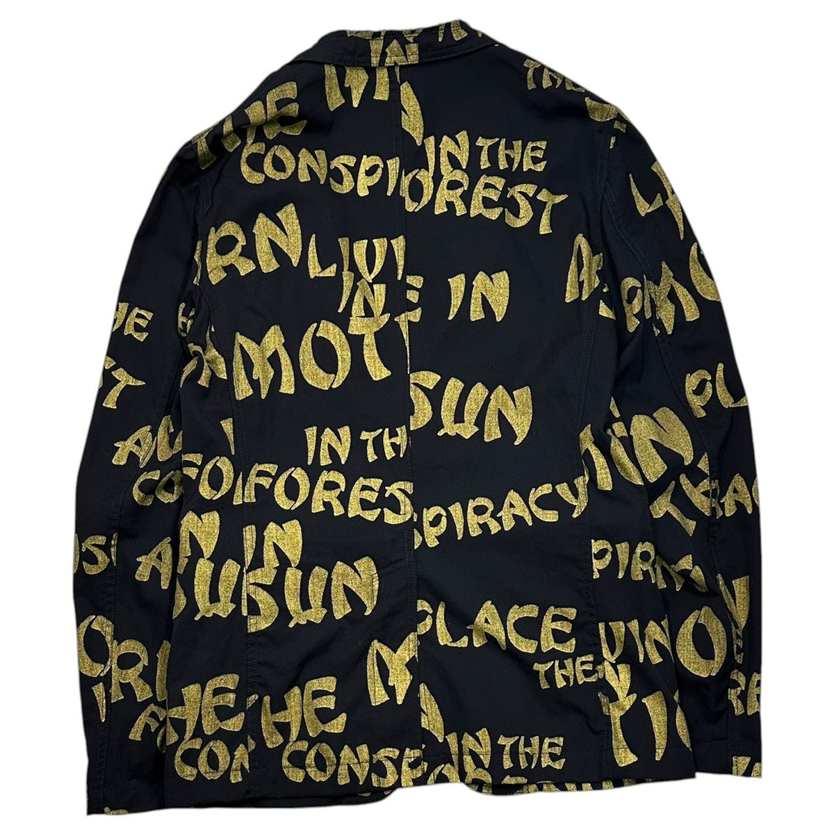 COMME des GARCONS HOMME PLUS(コムデギャルソンオムプリュス) 2007SS Golden Boy Era Painted Tailored Jacket ゴールデンボーイ期 ペイント テーラード ジャケット PS-J081 M ブラック×ゴールド AD2006 00s アーカイブ