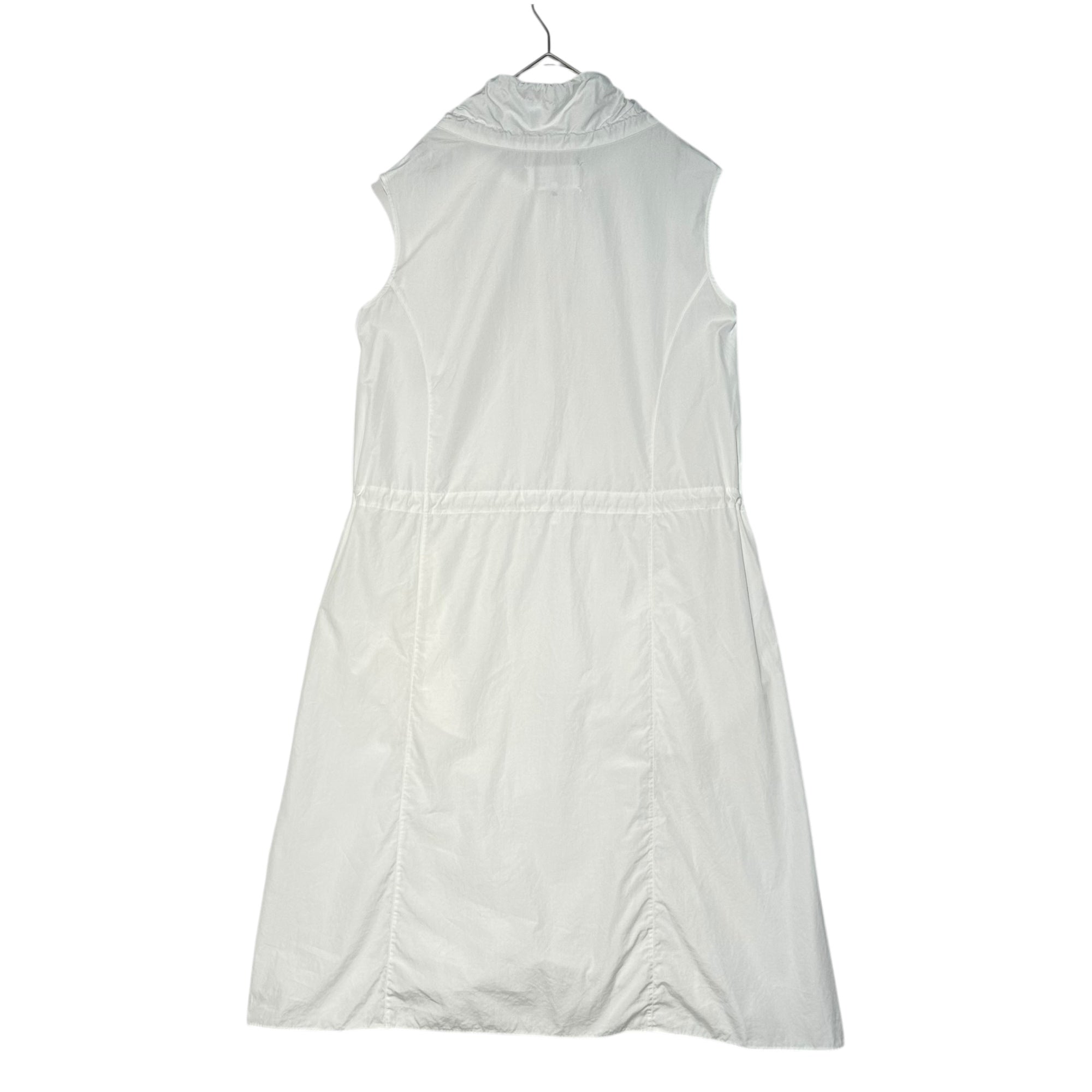 MAISON MARGIELA(メゾンマルジェラ) 19SS Half-zip drawstring N/S dress ハーフジップ ドローコード ノースリーブ ワンピース S51CU0058 38(M程度) ホワイト