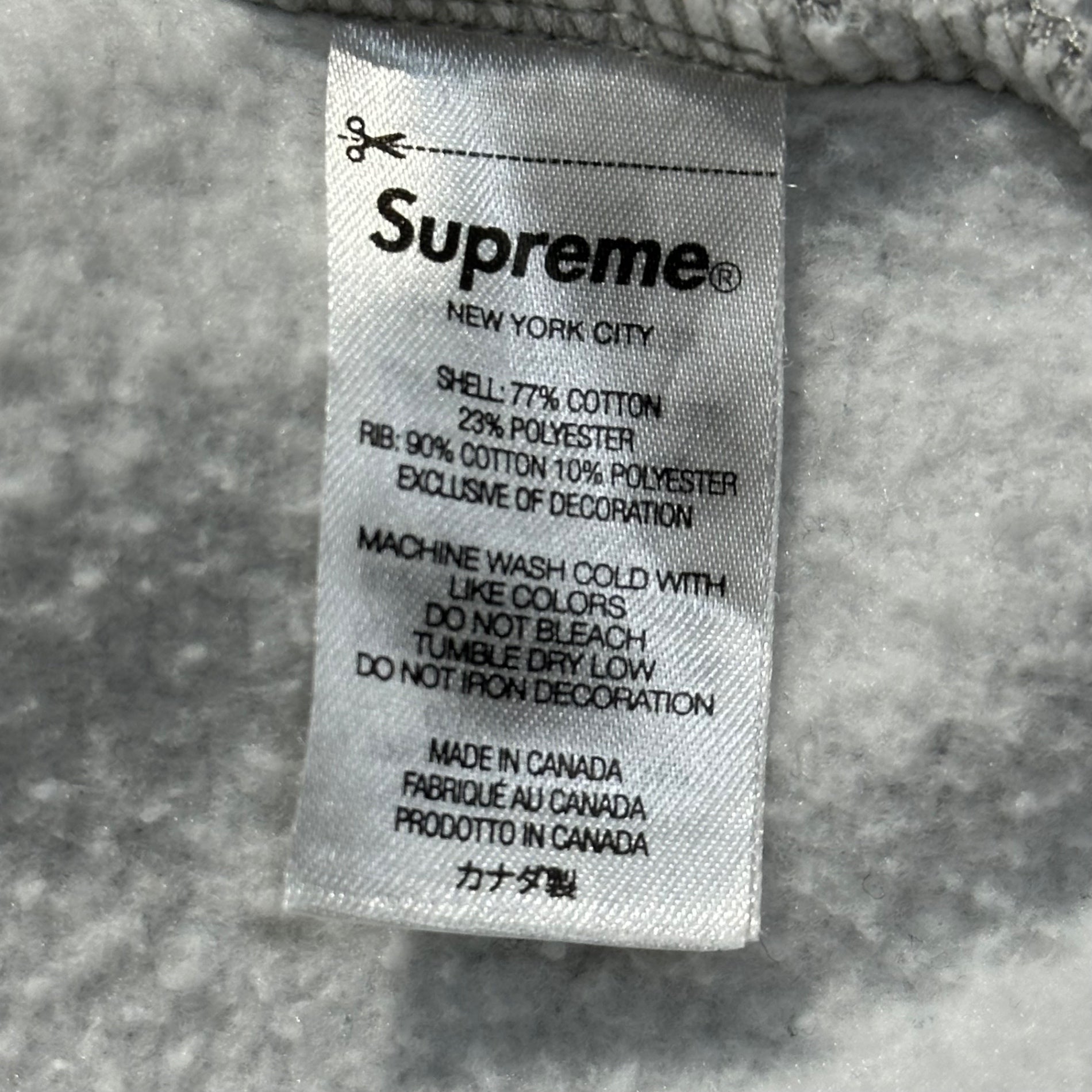 SUPREME(シュプリーム) 22AW Box Logo Crewneck Heather Grey ボックスロゴ クルーネック スウェット L グレー 22FW