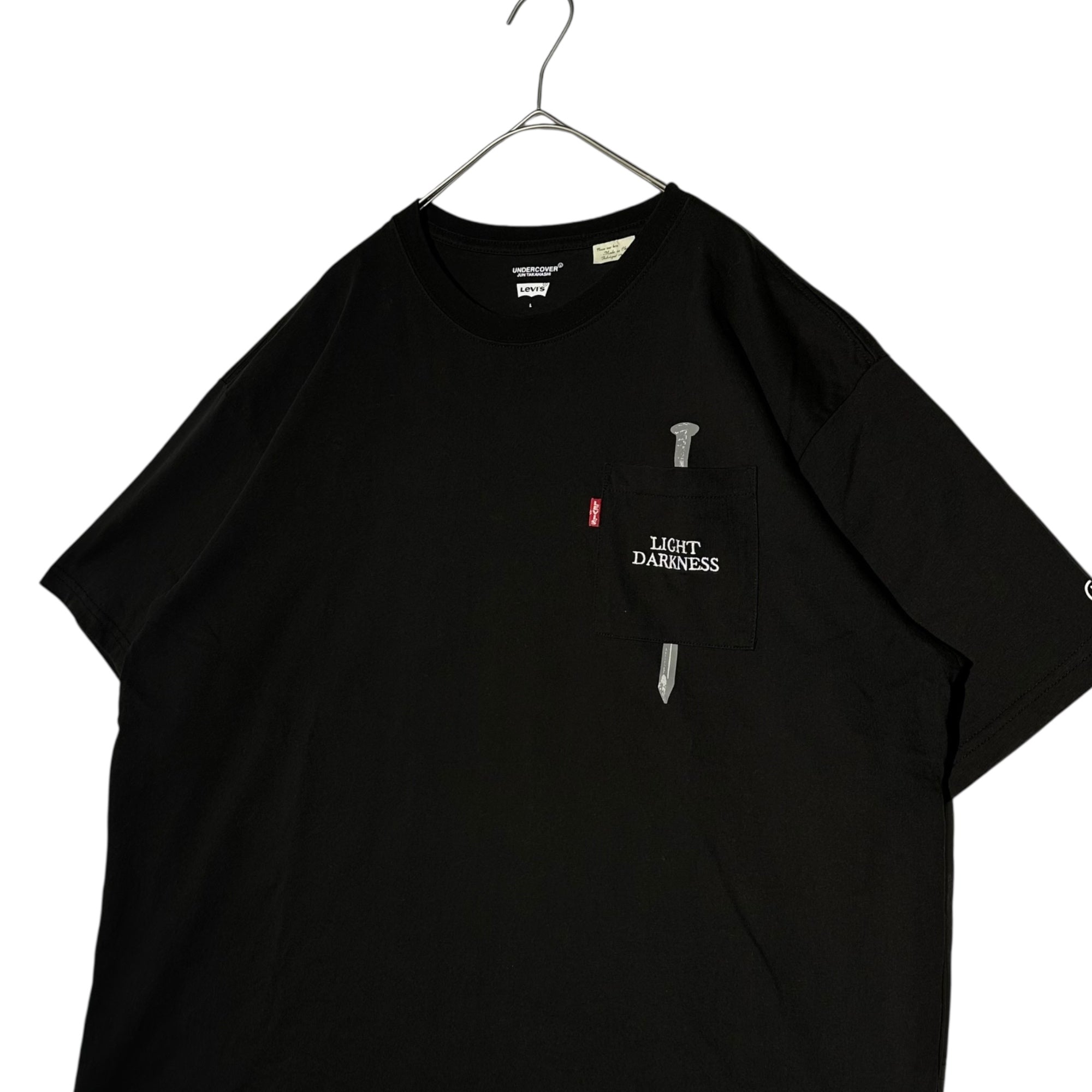 LEVI'S × UNDERCOVER (リーバイス × アンダーカバー) LIGHT DARKNESS Embroidered Back Triple-Eye Print T-Shirt ライトダークネス 刺繍 バック 3連 目 プリント Tシャツ PC9-0023A-0001 L ブラック