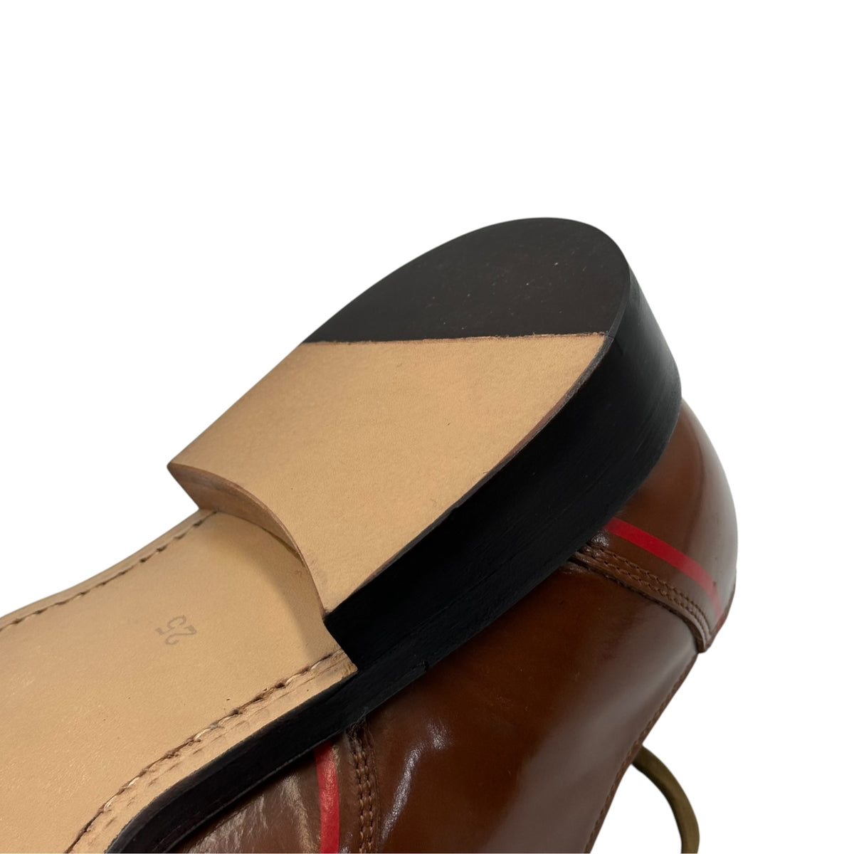 COMME des GARCONS HOMME PLUS(コムデギャルソンオムプリュス) 2000AW ”Docking Rock” Line dress shoes ドッキングロック ドレス シューズ PK-04102 25cm ブラウン×レッド 00's 革靴
