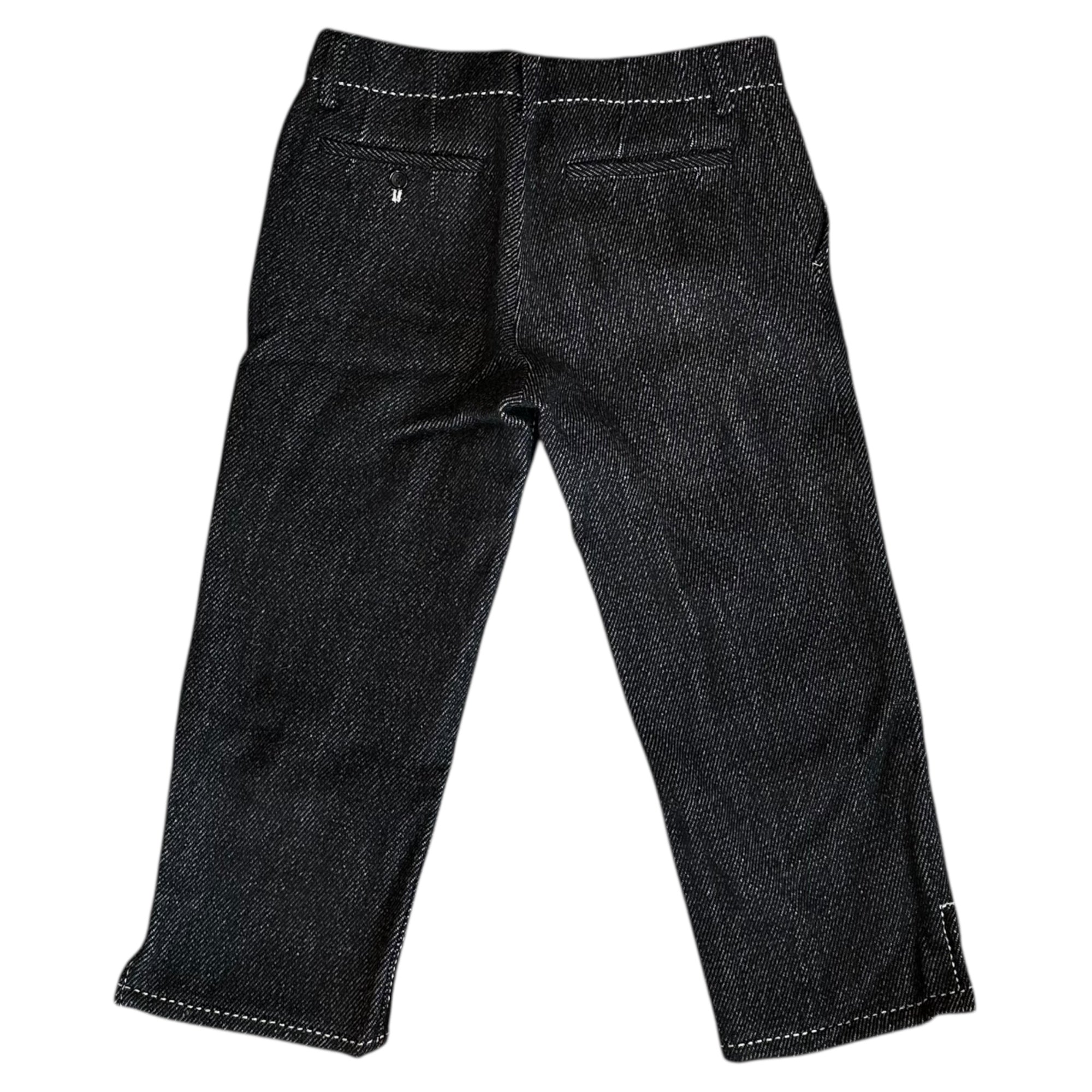 tricot COMME des GARCONS(トリココムデギャルソン) 00AW Tweed 7/10-Length Stitched Pants ツイード 7分丈 ステッチ パンツ TP-07013 M ブラック