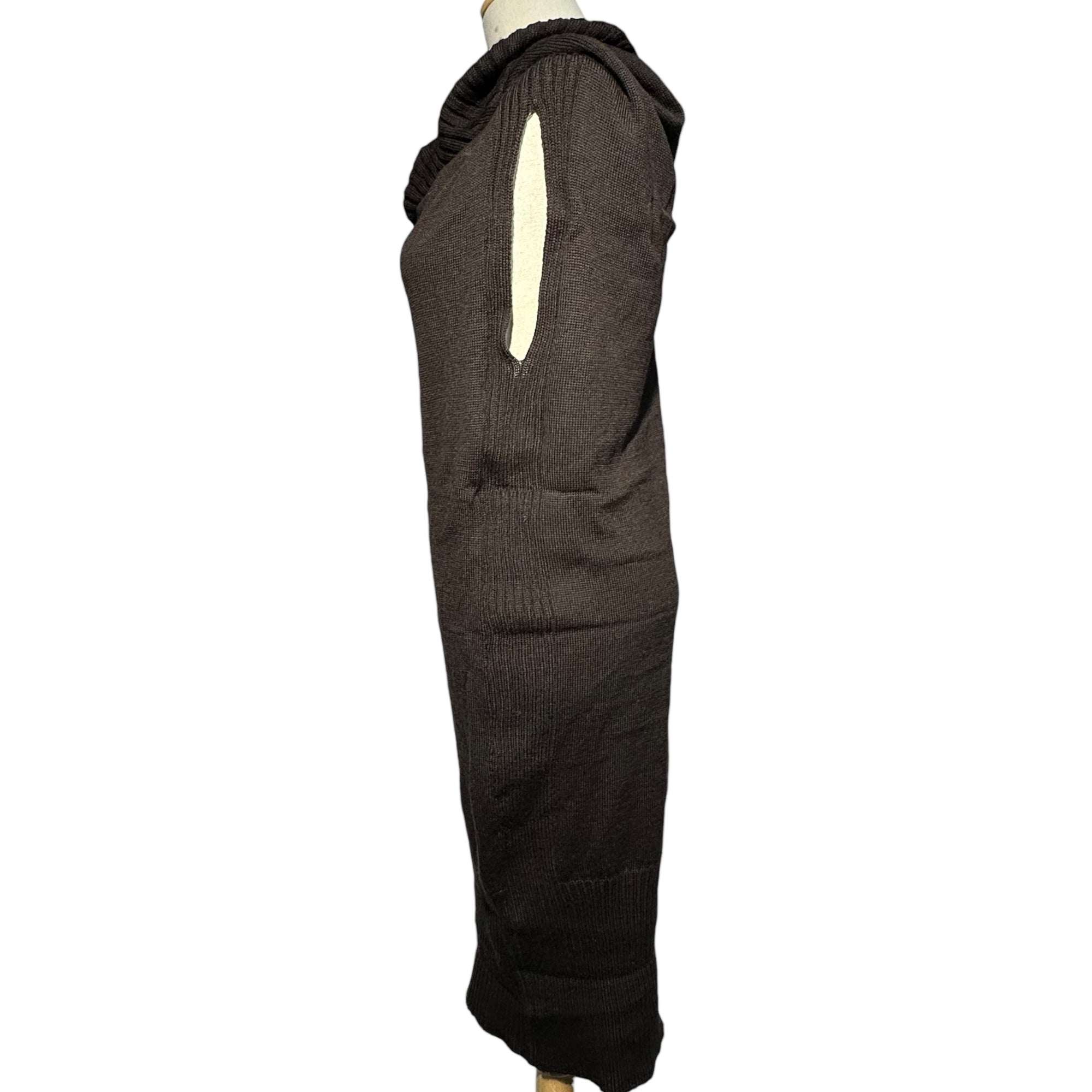 Y's(ワイズ) Off-turtleneck sleeveless knit dress オフタートルネック ノースリーブ ニット ワンピース YB-L07-191 FREE ダークブラウン