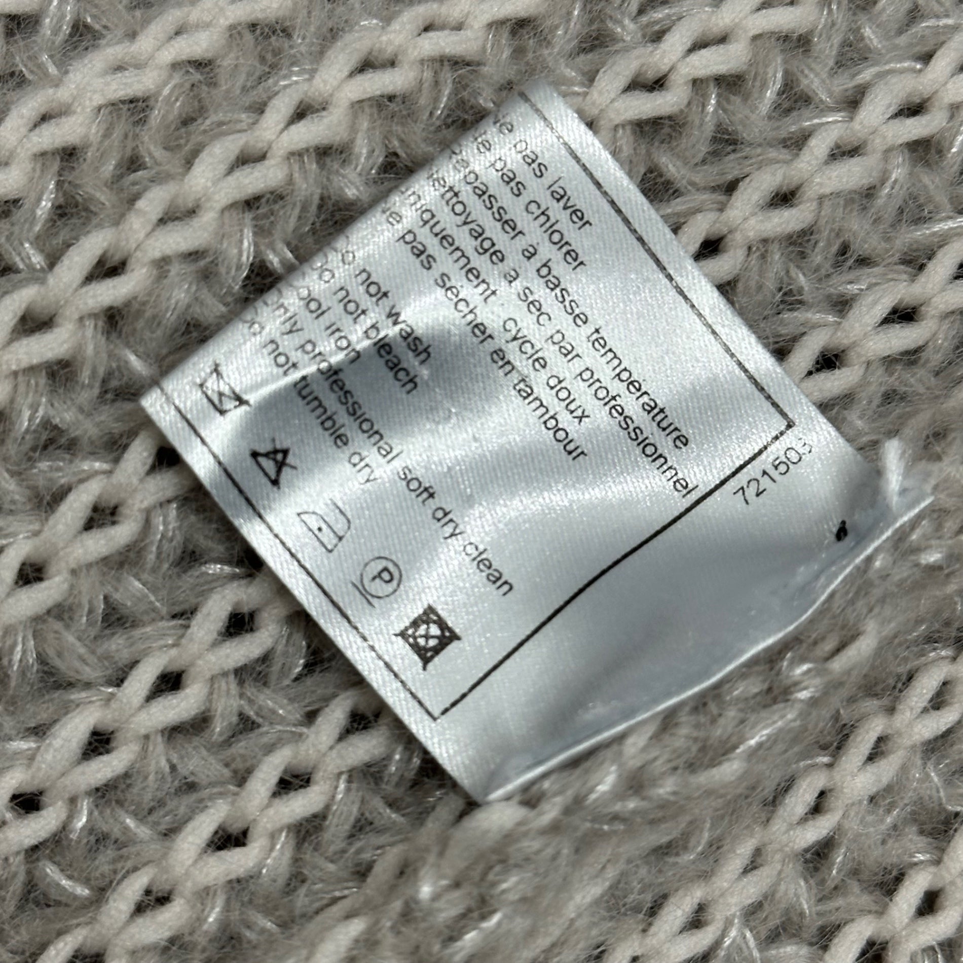 CHANEL(シャネル) 2004AW Silk Rayon Super Long Cardigan シルク レーヨン スーパー ロング カーディガン P23893W03364 38 ライトグレー 04A ニット