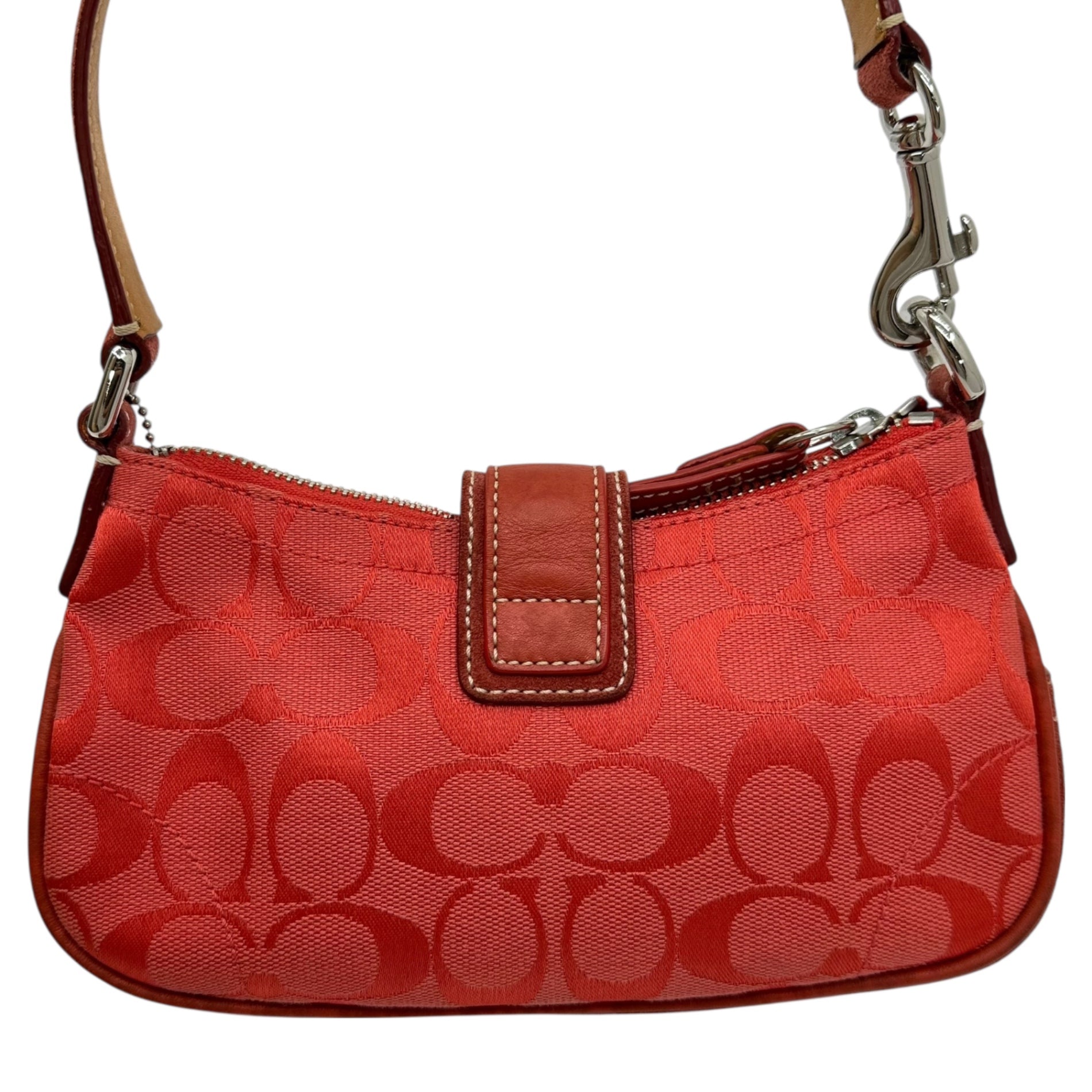 COACH(コーチ) Signature Mini One-Shoulder Bag シグネチャー キャンバス スウェード レザー ミニ ワンショルダー バッグ 6362 ピンク 肩掛け アクセサリー ポーチ