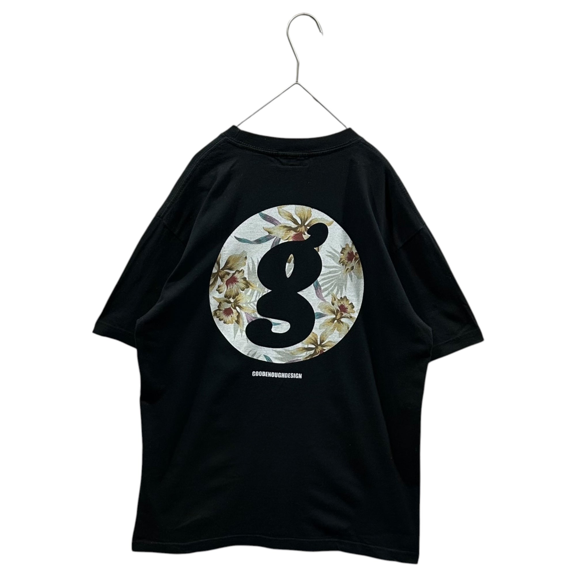 GOODENOUGH(グッドイナフ) 2015's Floral Glam G Logo S/S T-Shirt フローラル グラムG ロゴ 半袖 Tシャツ L ブラック×ホワイト