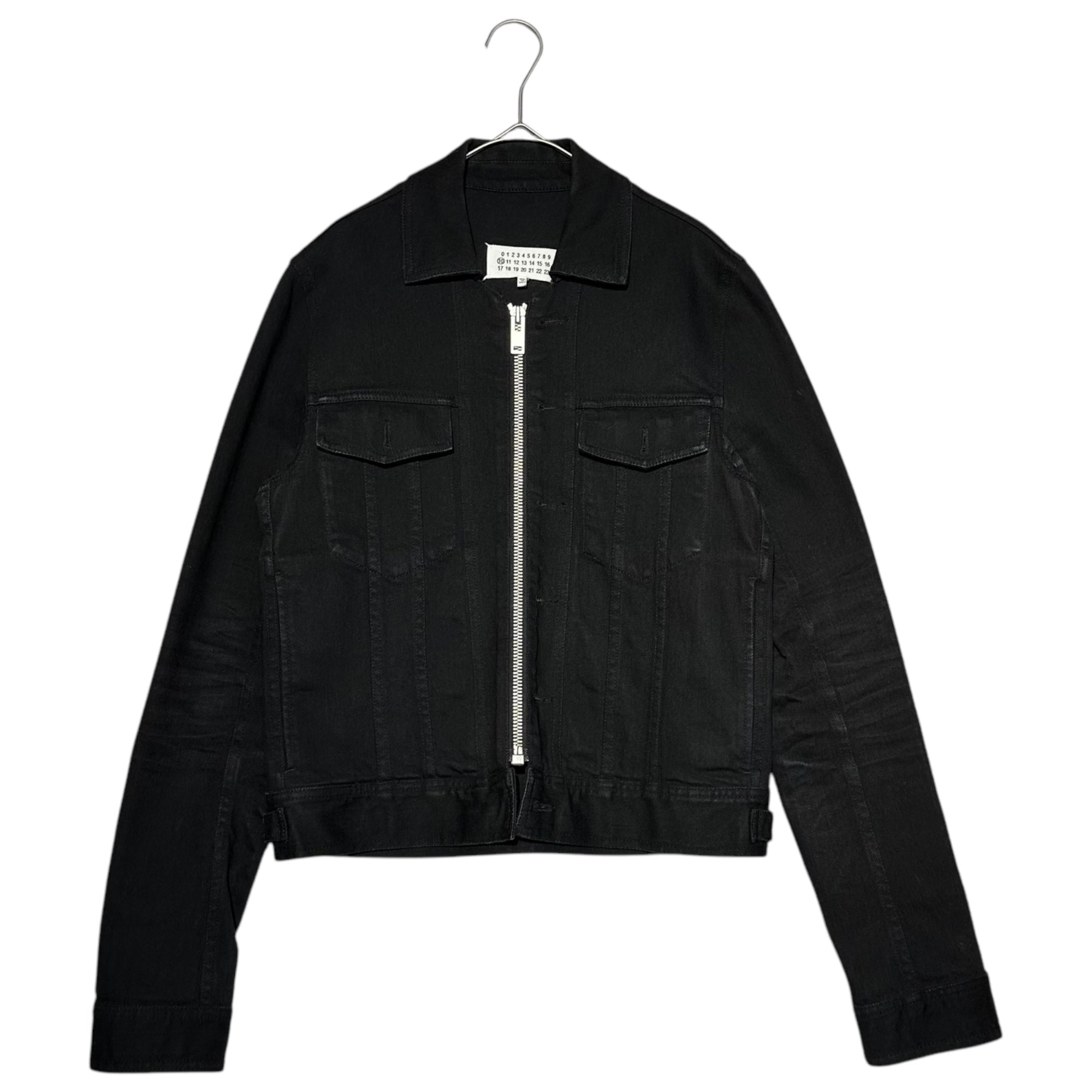 MAISON MARGIELA(メゾンマルジェラ) 16AW Buttonless zip-up trucker jacket ボタンレス ジップアップ トラッカー ジャケット S50AM0270 48(M程度) ブラック デニム