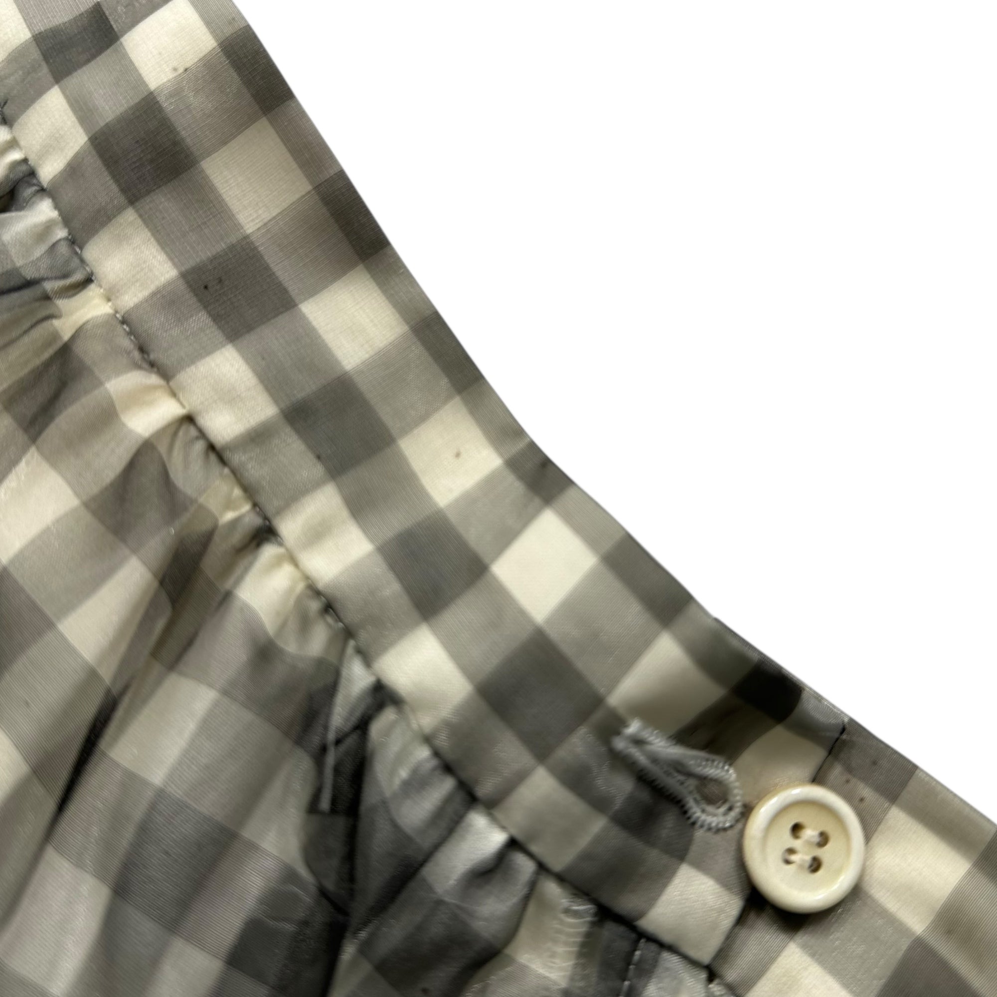 tricot COMME des GARCONS(トリココムデギャルソン) 07SS Gingham Check Sheer Nylon Layered Skirt ギンガムチェック シアー ナイロン レイヤード スカート TS-S033 M ホワイト×ブラック AD2006