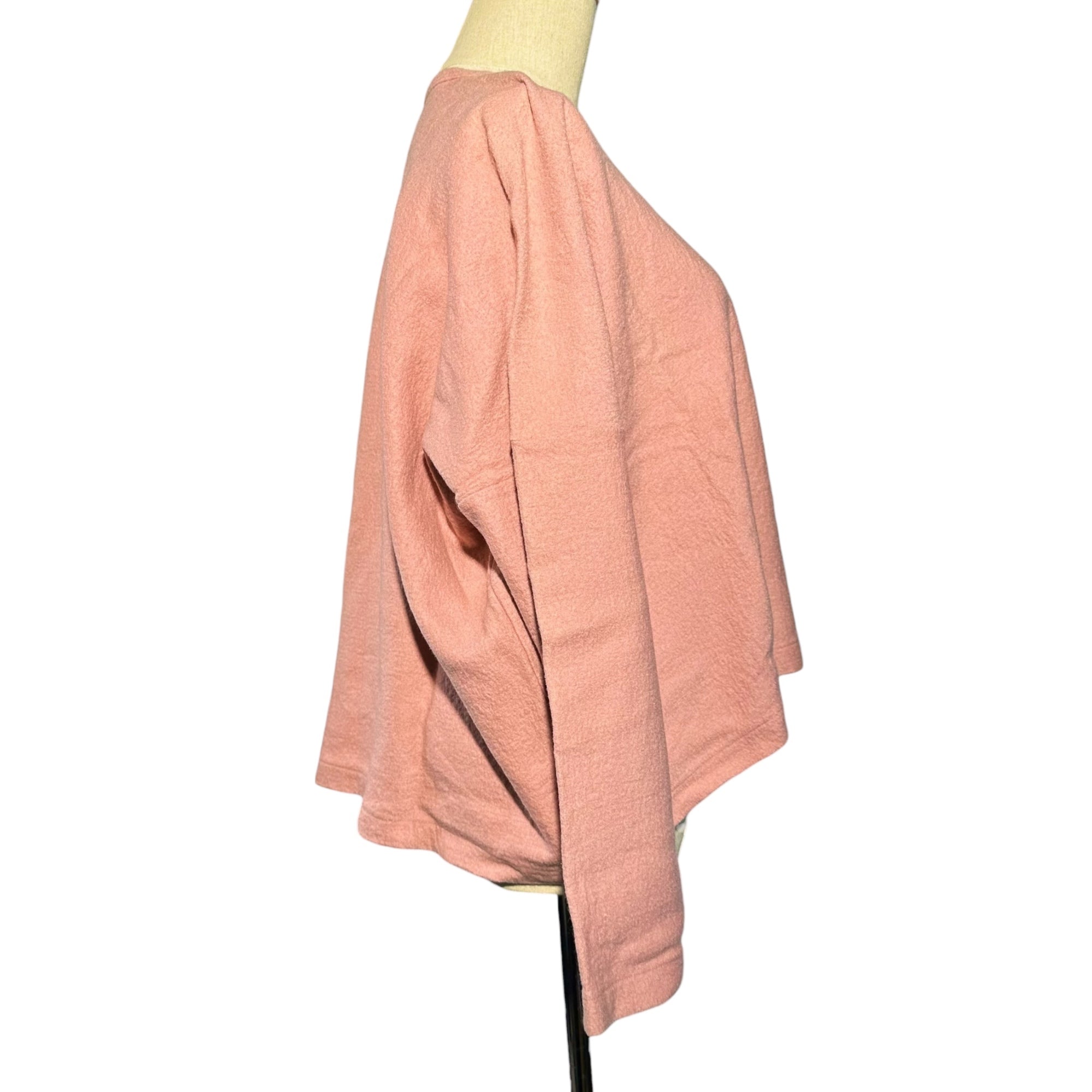 robe de chambre COMME des GARCONS(ローブドシャンブルコムデギャルソン) 96AW Wool Shrunken Wide Silhouette Top ウール 縮絨 ワイド シルエット カットソー RT-040470 FREE ピンク AD1996 男性着用可能