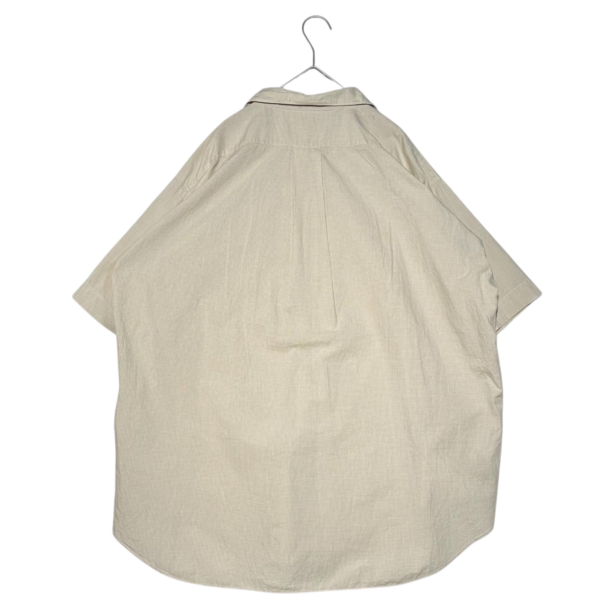 COMME des GARCONS HOMME(コムデギャルソンオム) 78~83's Big Homme Open Collar S/S Oversized Shirt デカオム 開襟 半袖 オーバーサイズ シャツ 表記無(XL程度) ベージュ 70's~80's 70年代～80年代 川久保玲本人期