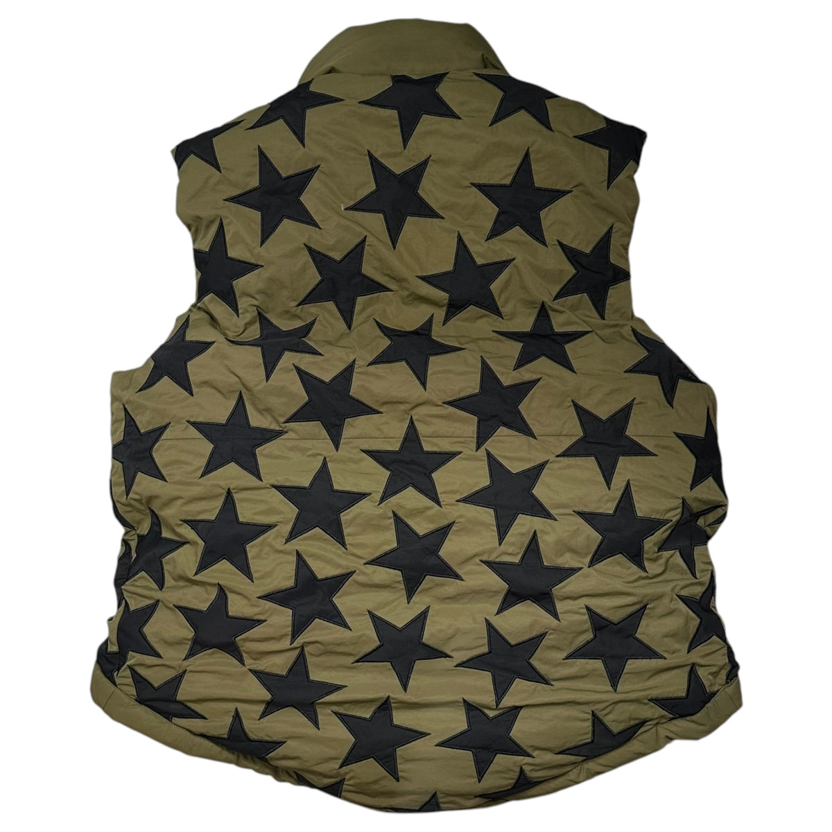 Mayo(メイヨー) 2024AW METEOR SHOWER EMBROIDERY NYLON REVERSIBLE DOWN VEST 流星群 パッチ ナイロン リーバシブル ダウン ベスト 24MY-DNB01 M カーキ×ブラック 参考定価55,000円(税込)