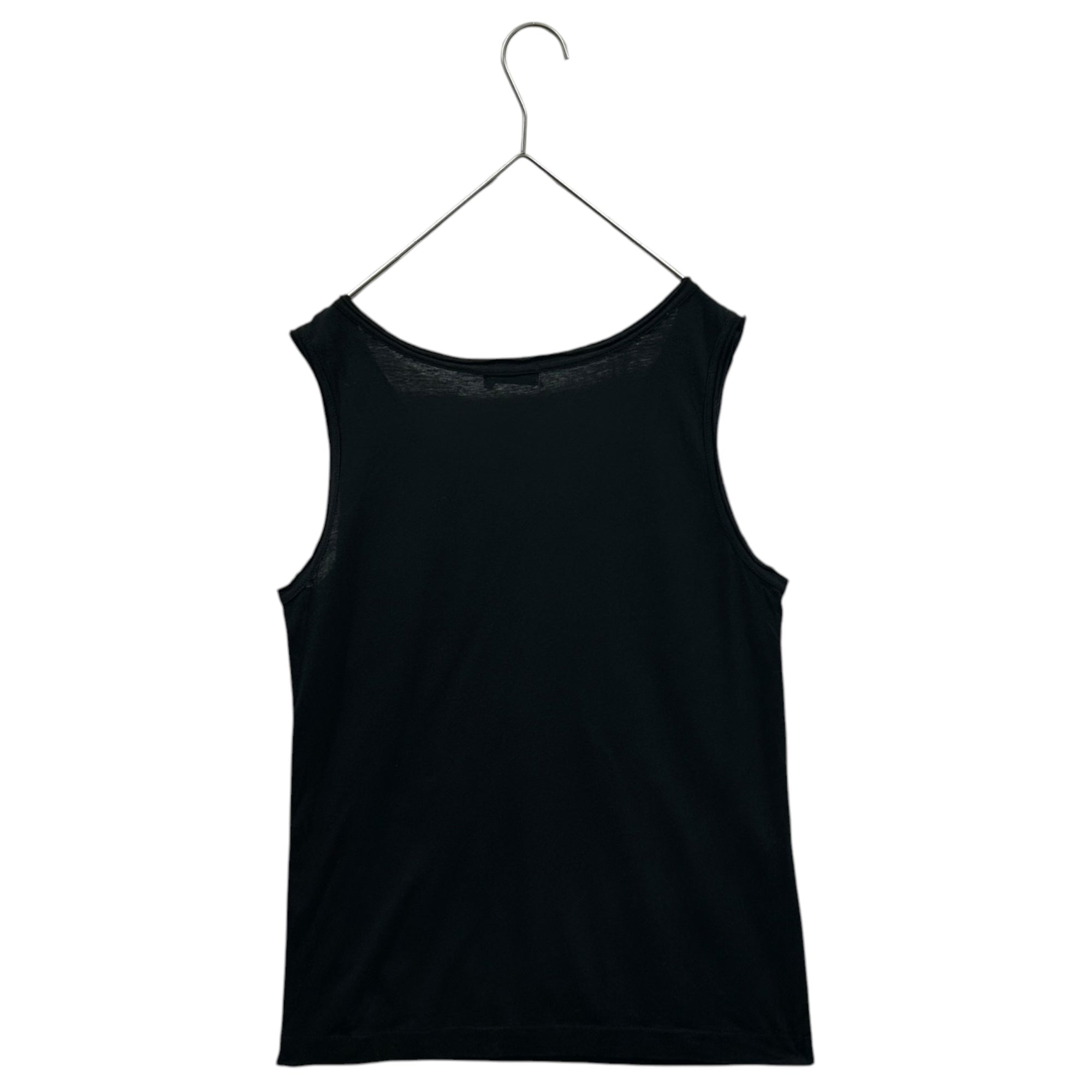 tricot COMME des GARCONS(トリココムデギャルソン) Sleeveless T-Shirt with Mixed-Fabric Panels 異素材切替 ノースリーブ カットソー ブラック