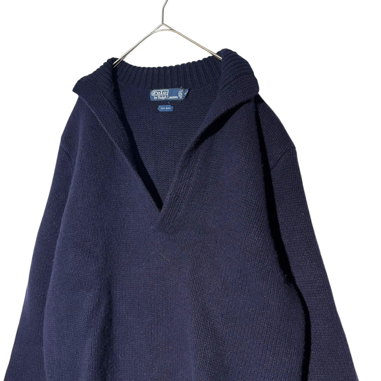 POLO RALPH LAUREN(ポロラルフローレン) 90's Skipper Wool Knit スキッパー ウール ニット XL ネイビー 90年代 ヴィンテージ ヴァルーズ