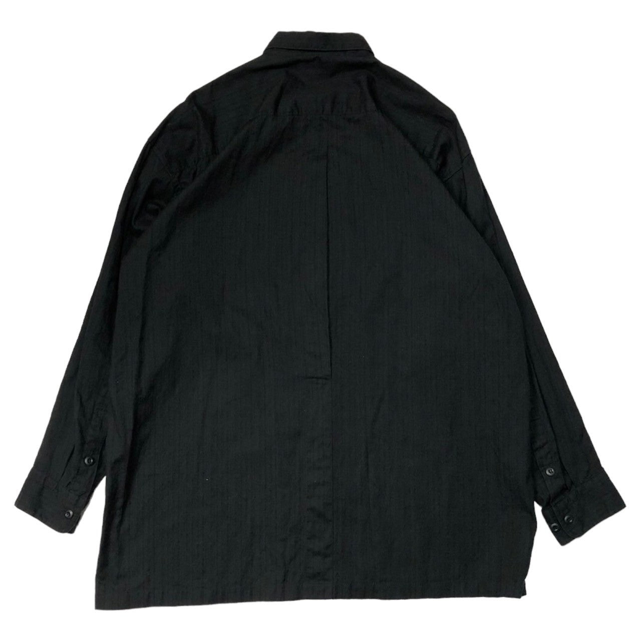 ISSEY MIYAKE(イッセイミヤケ) 90’s ストライプビッグポケットシャツ M ブラック IM
