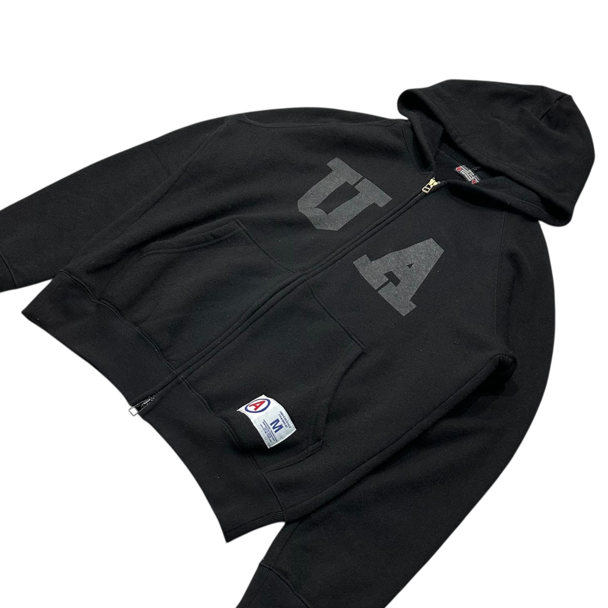 AFFA(エーエフエフエー) UA LOGO WOOL MIX ZIP HOODIE ロゴ ウール混 ジップ アップ パーカー FA7A10 M ブラック