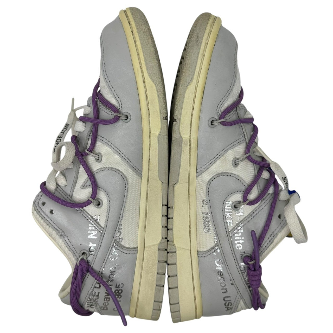 NIKE×Off-White(ナイキ×オフホワイト) Dunk Low 1 OF 50 "48" ダンク ロー DM1602-107 26.5cm グレー×ホワイト コラボ スニーカー