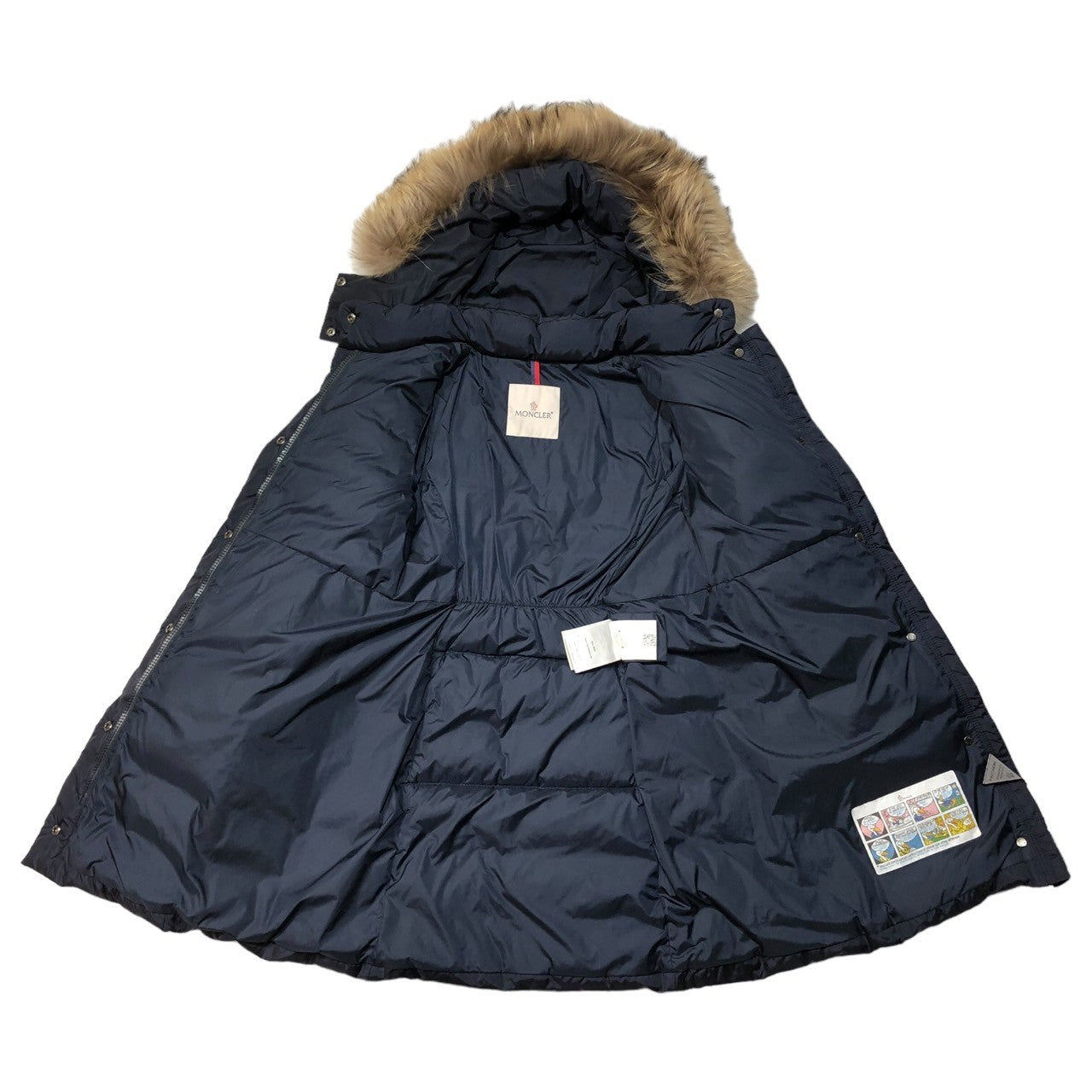 MONCLER(モンクレール) NEW NESTE GIUBBOTTO ラクーン ファー ダウン コート D29544939225 54155 10A  ネイビー ジャケット キッズ ボーイズ ガールズ