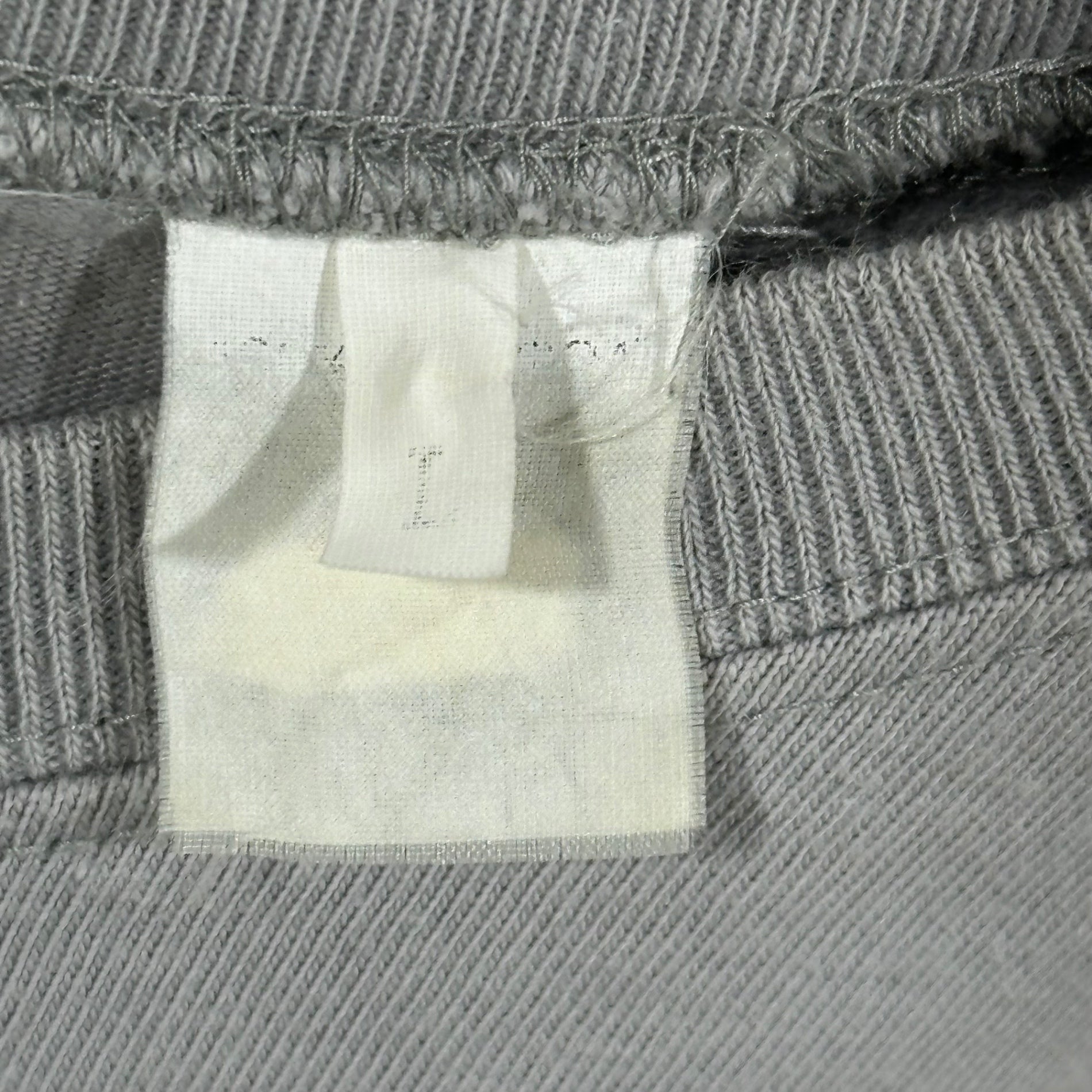 GOODENOUGH(グッドイナフ) 90’s Line-blocked s/s T-shirt ライン 切替 半袖 Tシャツ 表記消(L程度) グレー×ホワイト