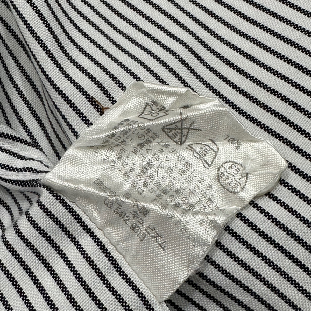VISVIM(ビズビム/ヴィズヴィム) Detachable-Collar Stripe Shirt 襟 取り外し ストライプ シャツ S ホワイト×グレー