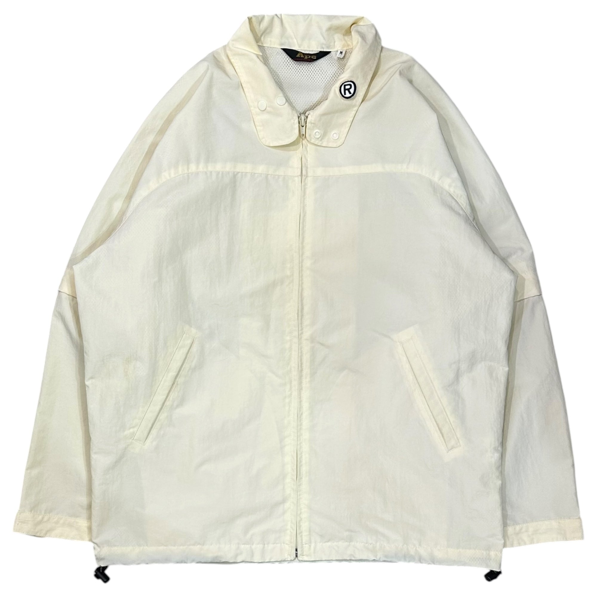 A BATHING APE(アベイシングエイプ) 1990's 2Way Nylon Jacket ナイロン ジャケット M アイボリー 90年代
