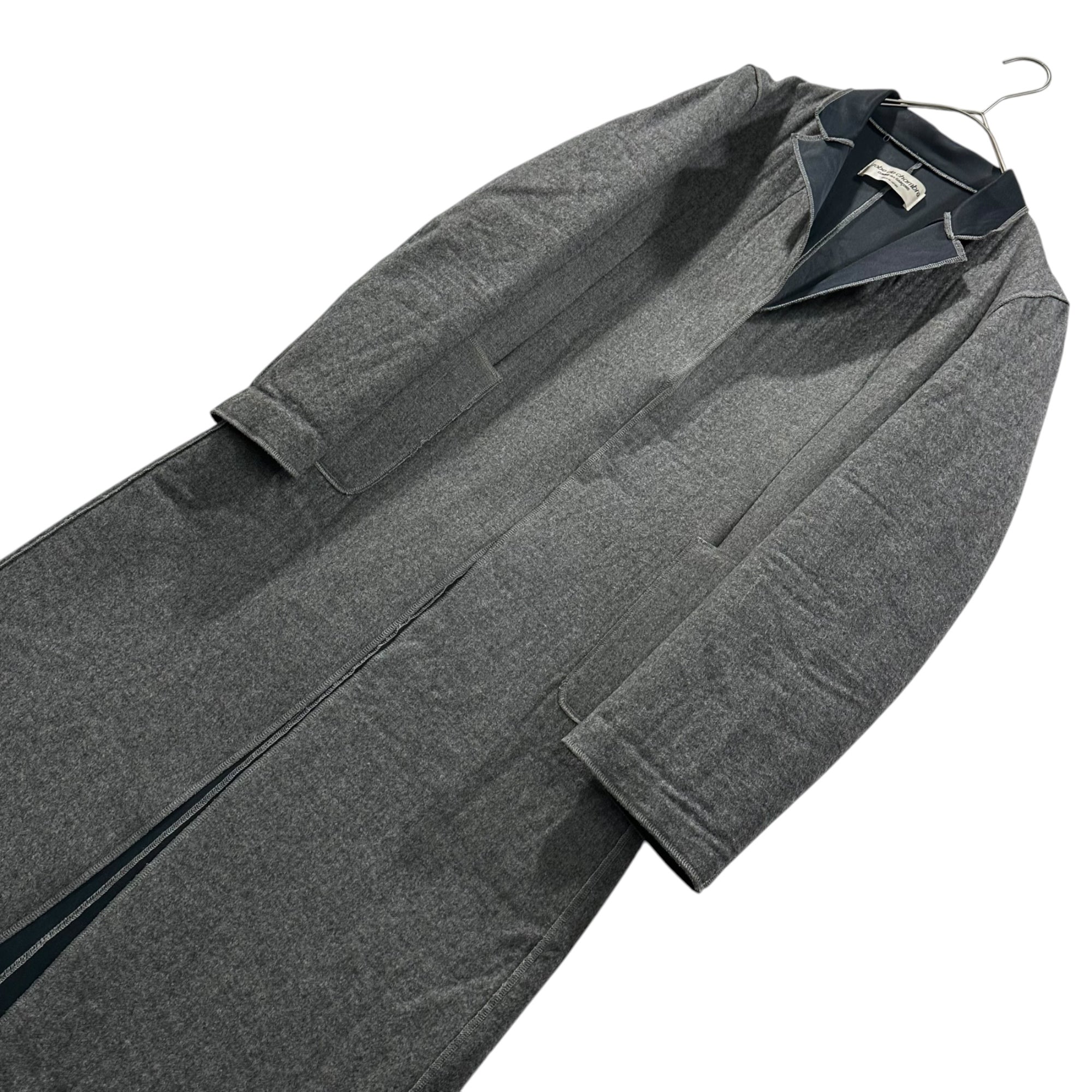 robe de chambre COMME des GARCONS(ローブドシャンブルコムデギャルソン) 1999AW Bonded Wool Long Coat ボンディング ウール ロング コート RJ-040140 表記無(S程度) グレー 90's 90年代 AD1999