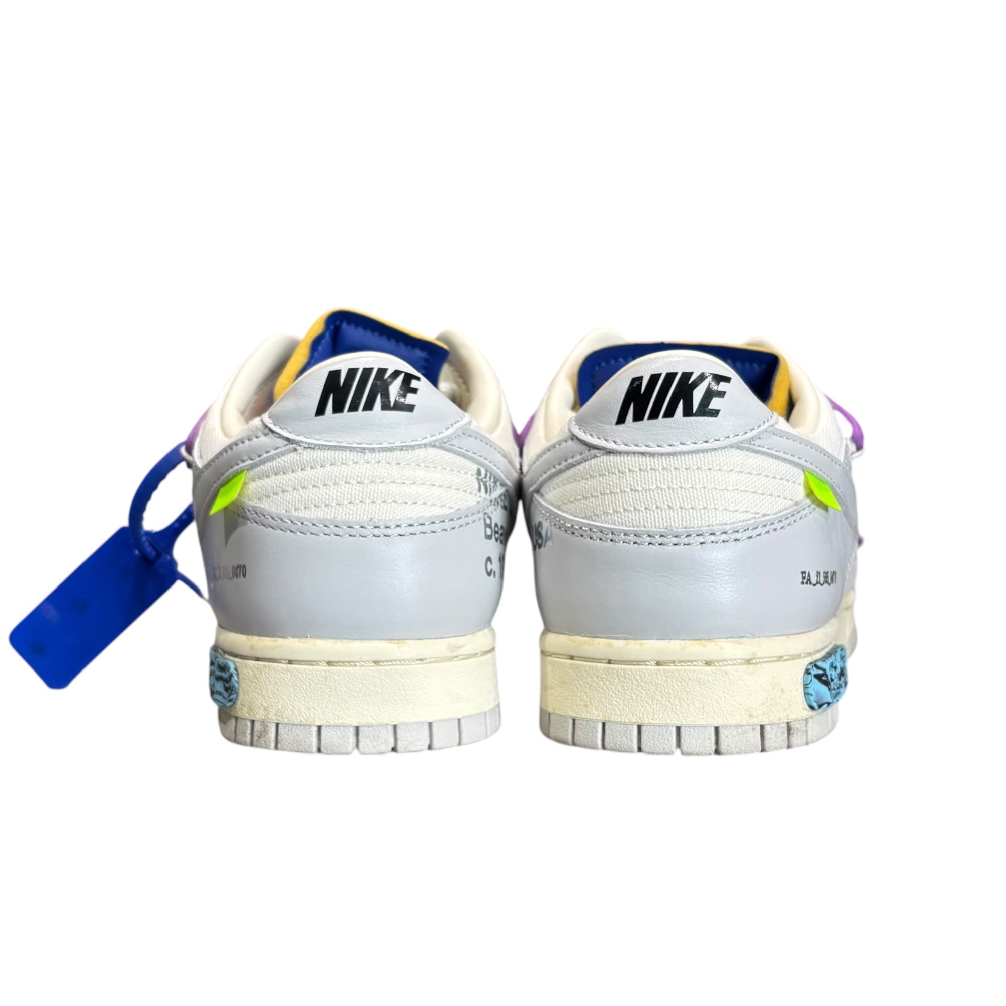 NIKE×Off-White(ナイキ×オフホワイト) Dunk Low 1 OF 50 "48" ダンク ロー DM1602-107 29.5cm グレー×ホワイト スニーカー