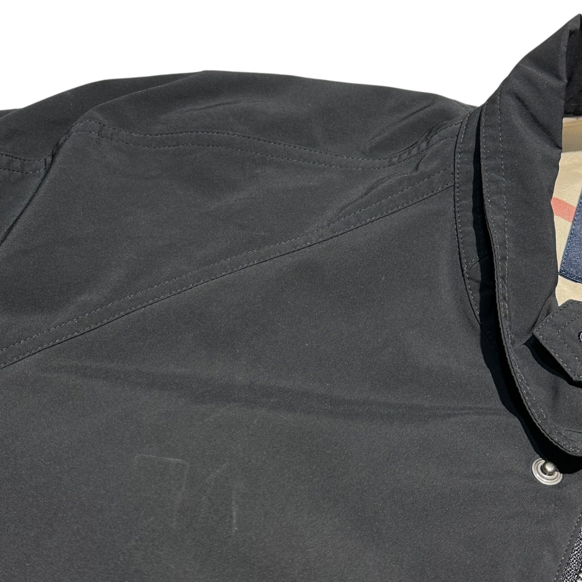 BURBERRY LONDON(バーバリーロンドン) Nova Check Lining Polyester Half Coat ノヴァチェック ライニング ポリエステル ハーフ コート BBN64-440-09 M ブラック ジャケット