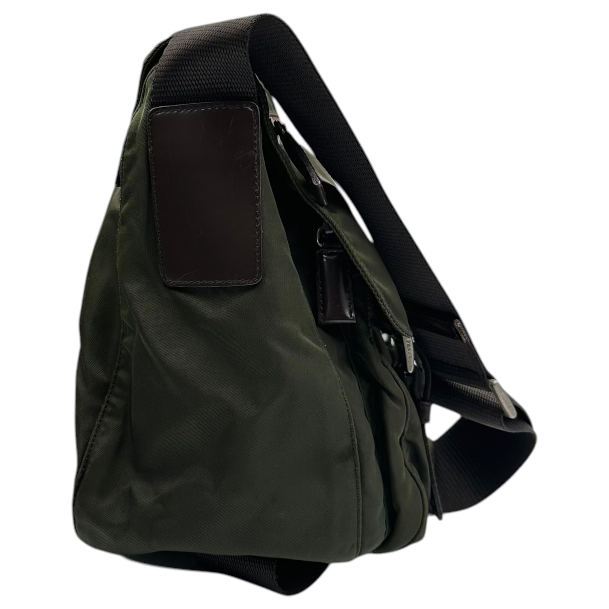 PRADA(プラダ) 90's~00's Nylon Double-Buckle Messenger Bag ナイロン ダブルバックル メッセンジャー バッグ グリーン ショルダー