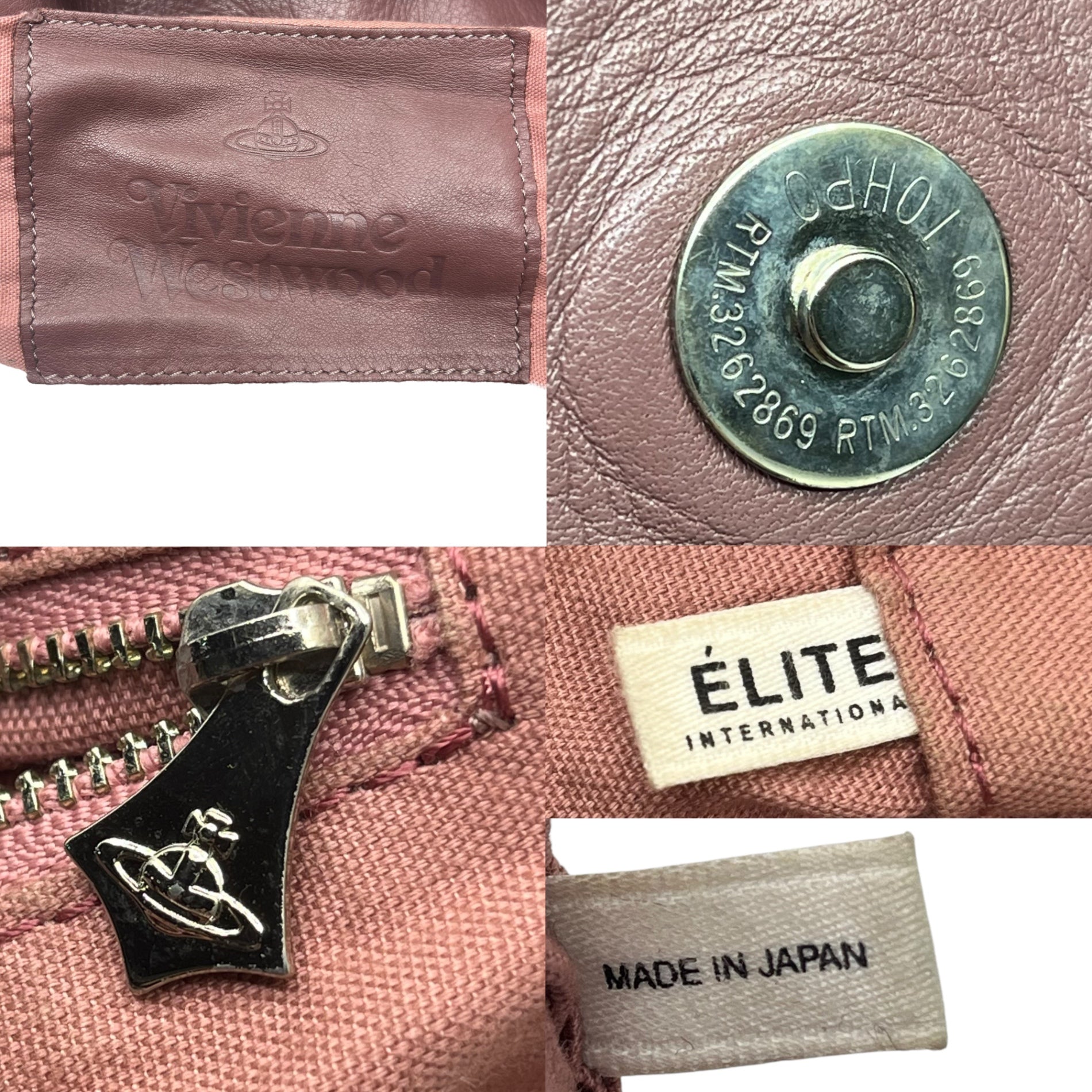 Vivienne Westwood(ヴィヴィアンウエストウッド) Orb Logo Embossed Leather Shoulder Bag オーブ ロゴ 型押し レザー ショルダー バッグ ピンク Y2K