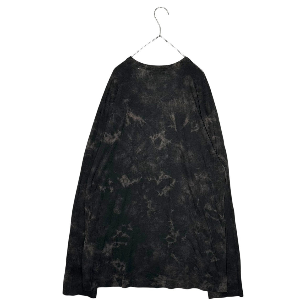 YOHJI YAMAMOTO POUR HOMME(ヨウジヤマモトプールオム) 13AW Discharge-printed C/R/W L/S knit top 抜染 コットン ウール レーヨン 長袖 カットソー HQ-T18-077 3(M程度) ブラック Tシャツ タイダイ