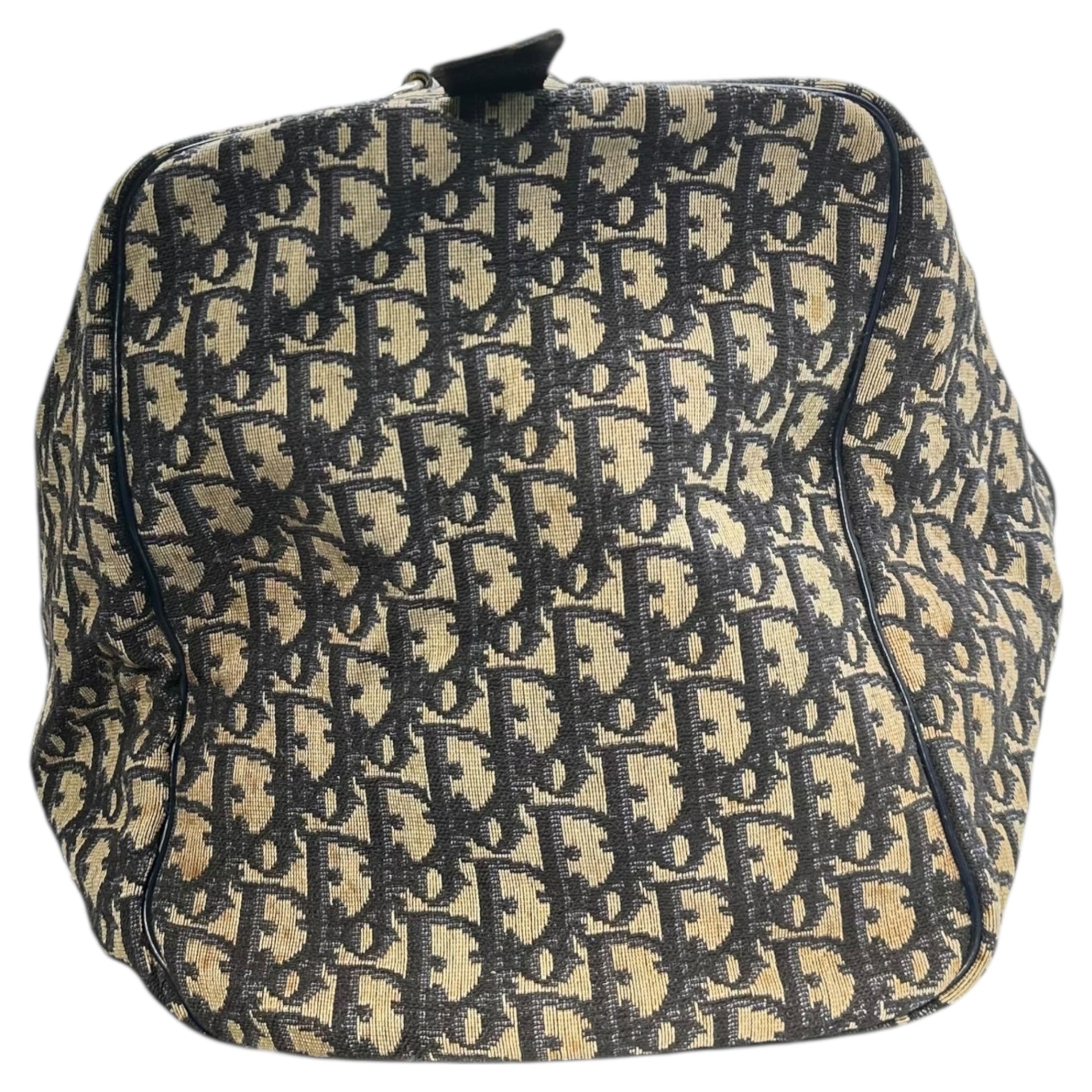 Christian Dior(クリスチャンディオール) Vintage Trotter Boston Bag ヴィンテージ トロッター ボストン バッグ アイボリー×ネイビー