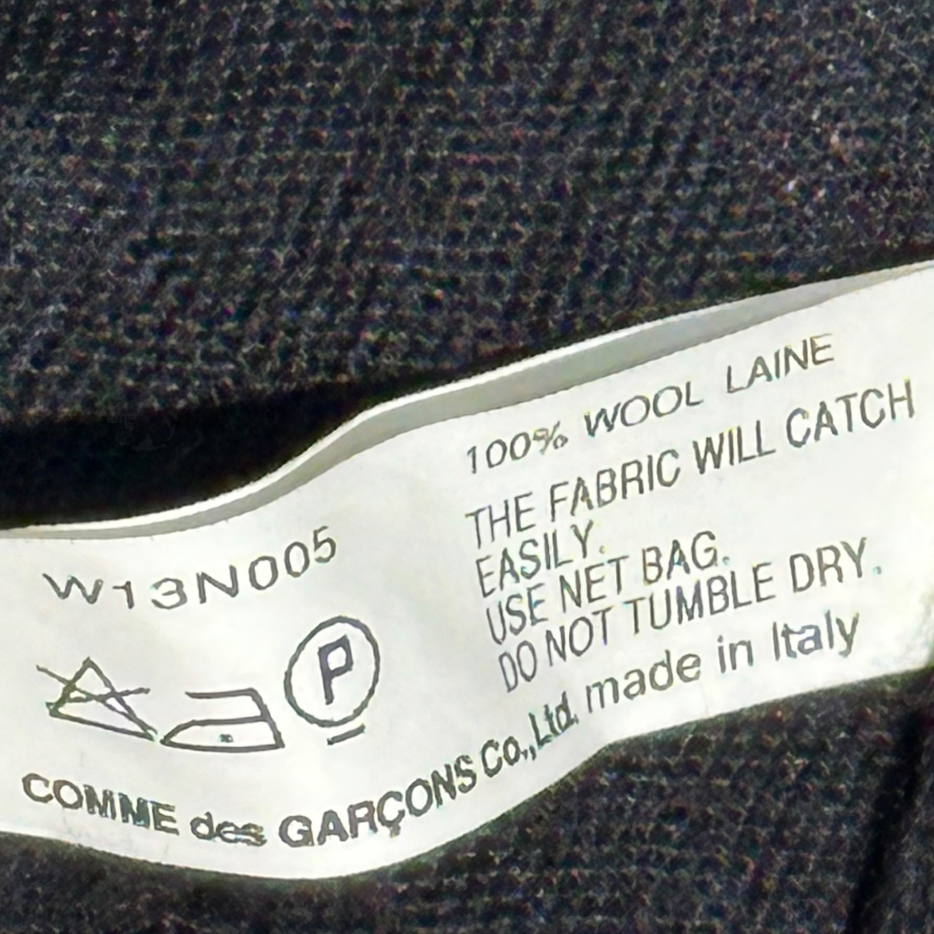 COMME des GARCONS COMME des GARCONS(コムデギャルソンコムデギャルソン) Wool Border Stole ウール ボーダー ストール W13N005 ホワイト×ネイビー×ブラック