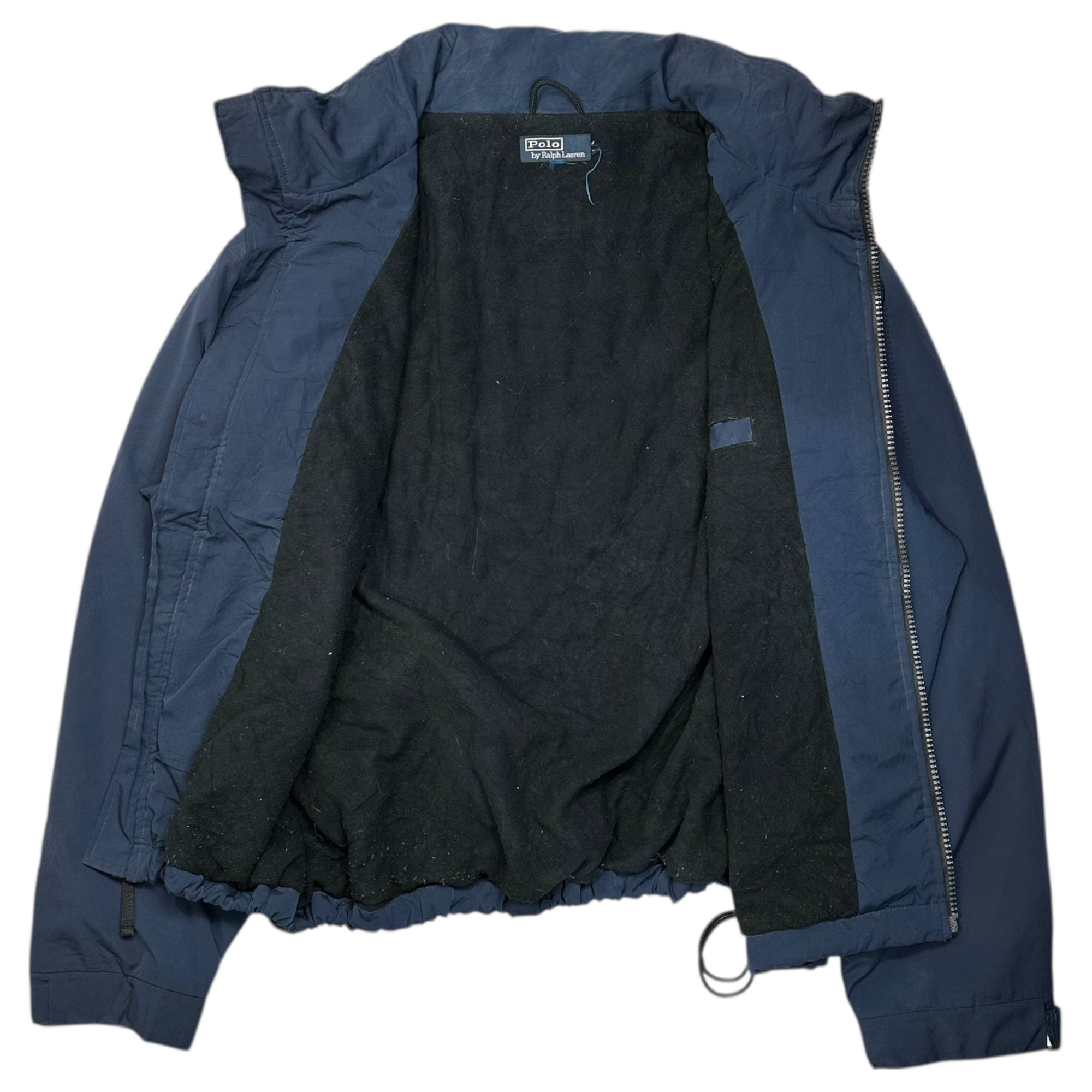 POLO RALPH LAUREN(ポロラルフローレン) Old Single-Breasted Fleece-Lined Jacket オールド シングル 裏フリース ジャケット ネイビー