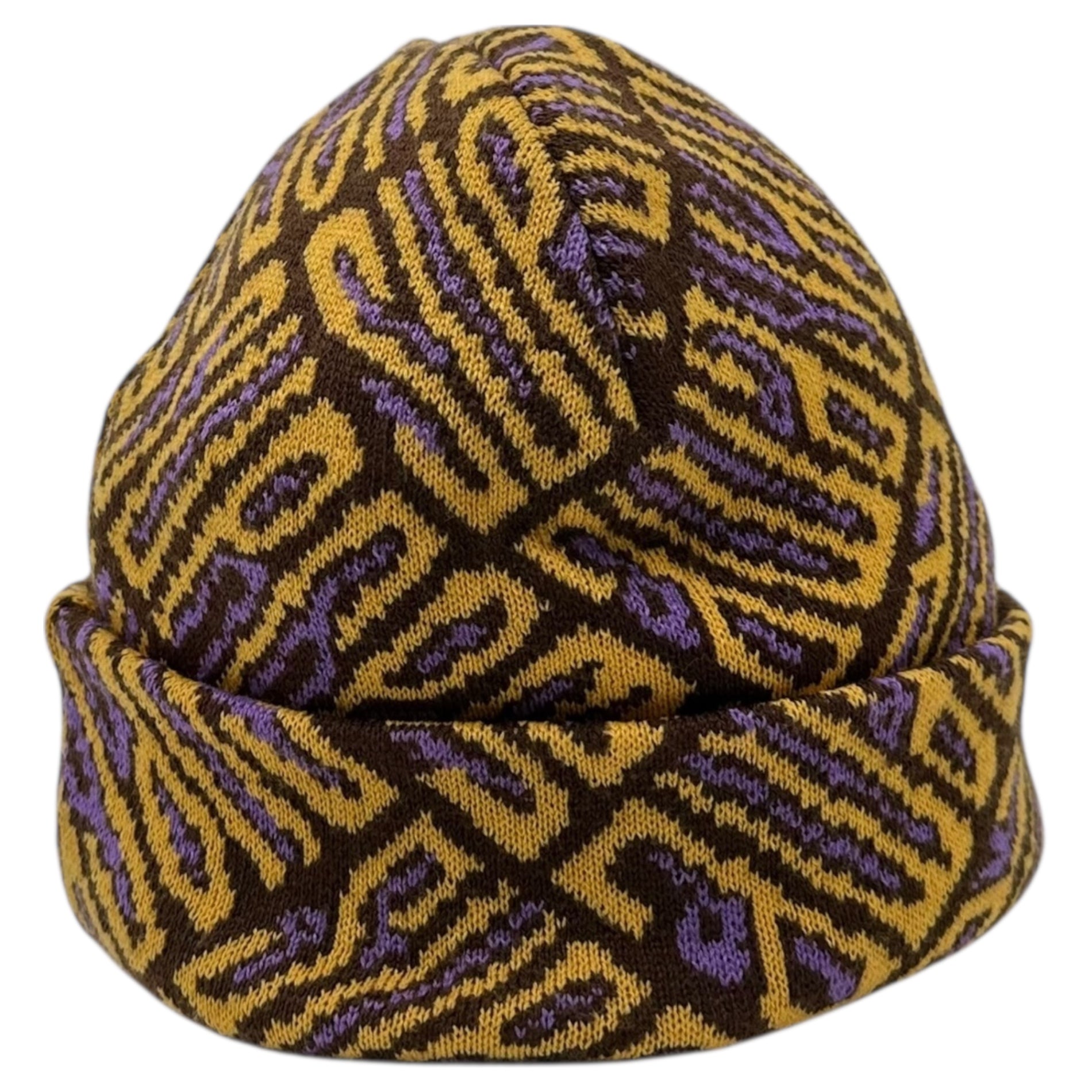 SUPREME(シュプリーム) 24AW Funk Spellout Beanie ファンク スペルアウト ビーニー イエロー×パープル 24FW ニット帽