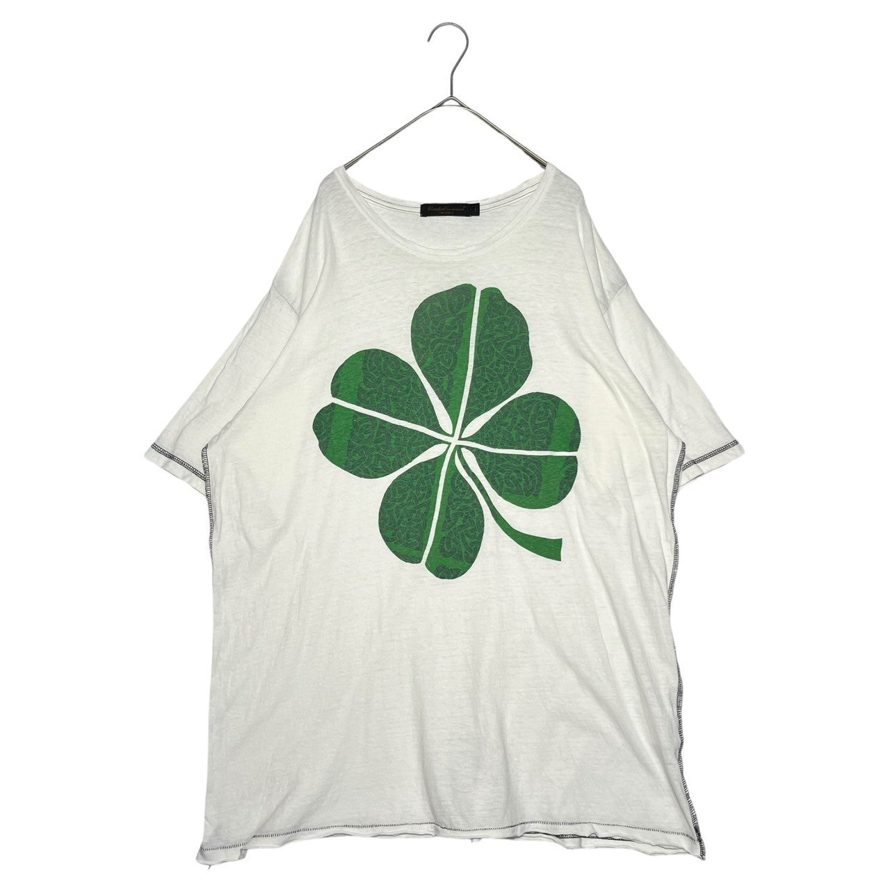 UNDERCOVERISM(アンダーカバイズム) 03SS SCAB期 four leaf clover t-shirt スキャブ 四葉のクローバー Tシャツ L ホワイト×グリーン