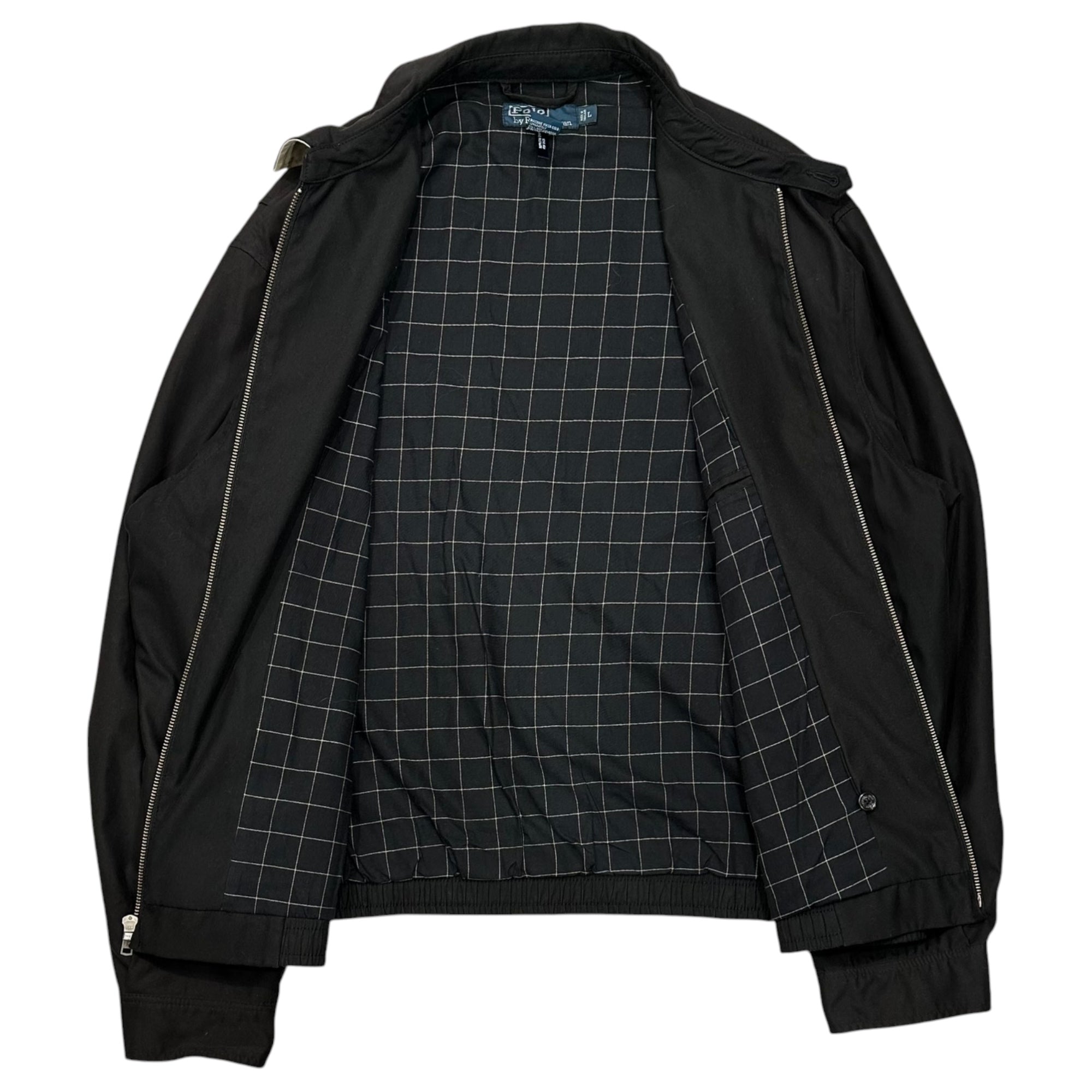 POLO RALPH LAUREN(ポロラルフローレン) 1990's Bi-Swing Jacket バイスイング ジャケット L ブラック 90年代 スイングトップ