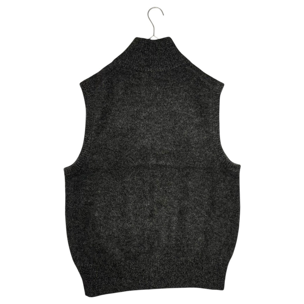 MAATEE&SONS(マーティーアンドサンズ) 23AW CASHEMERE 強圧縮 JIP VEST -CHARCOAL カシミア ジップアップ ニット ベスト MT3303-0108 2 グレー