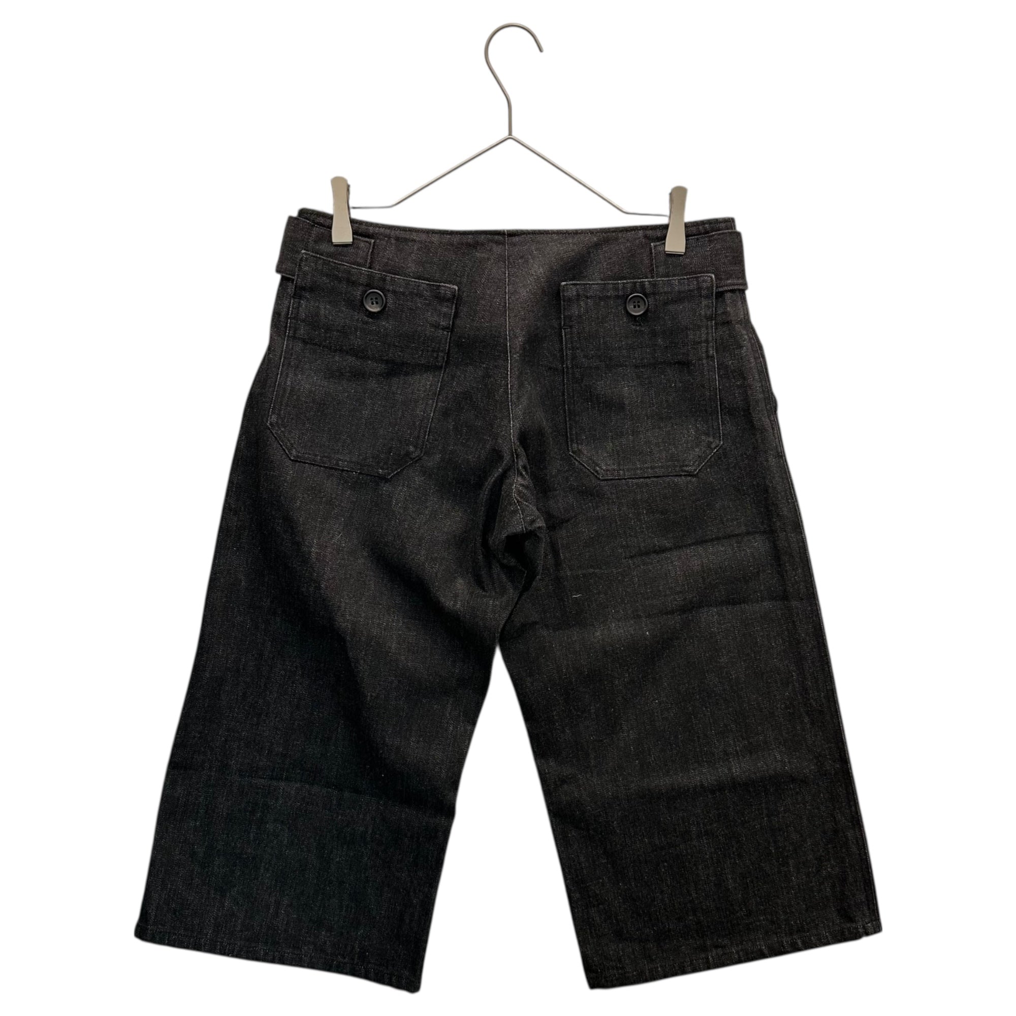 Y's(ワイズ) Belted Black Denim Shorts ベルテッド ブラックデニム ショーツ YS-P29-055 1(S程度) ブラック 男性着用可能