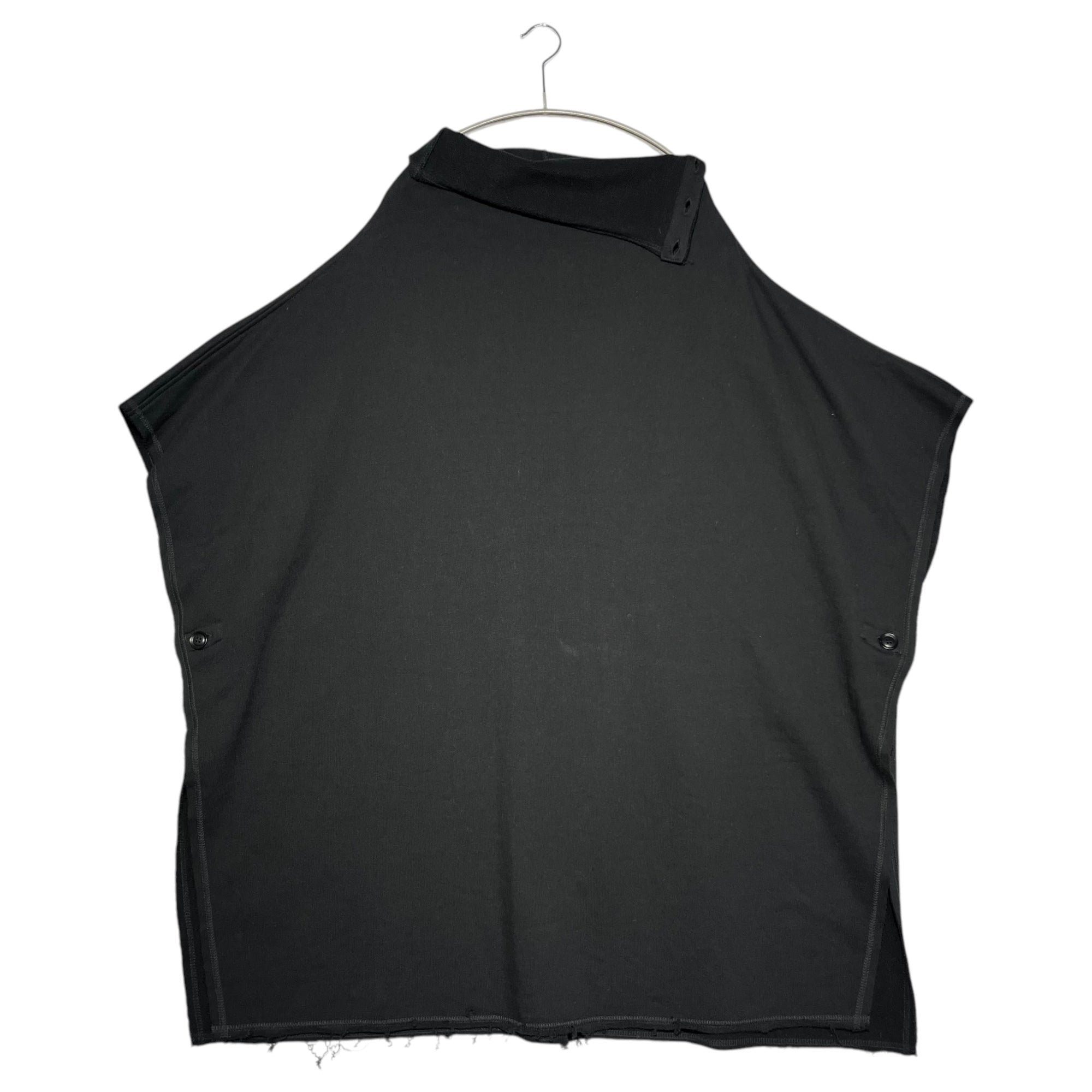 s'yte YOHJI YAMAMOTO(サイト ヨウジヤマモト) High neck sleeveless sweat poncho ハイネック  ノースリーブ スウェット ポンチョ UK-T68-045 M ブラック