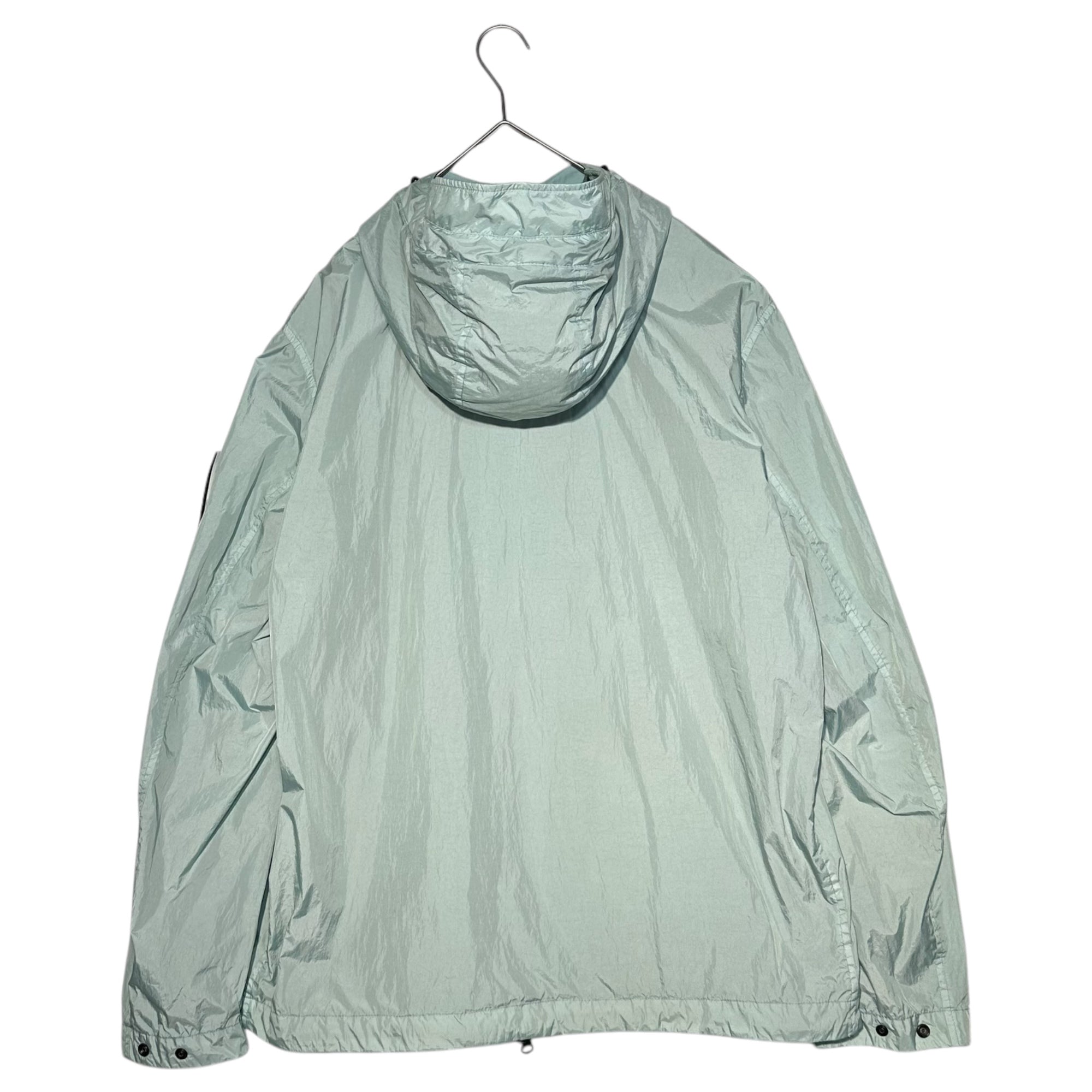 STONE ISLAND(ストーンアイランド) 23SS Crinkle Reps NY Hooded Jacke クリンクル レップス ナイロン フーデッド ジャケット 781540522 XL ライトブルー マウンテンパーカー ガーメントダイ
