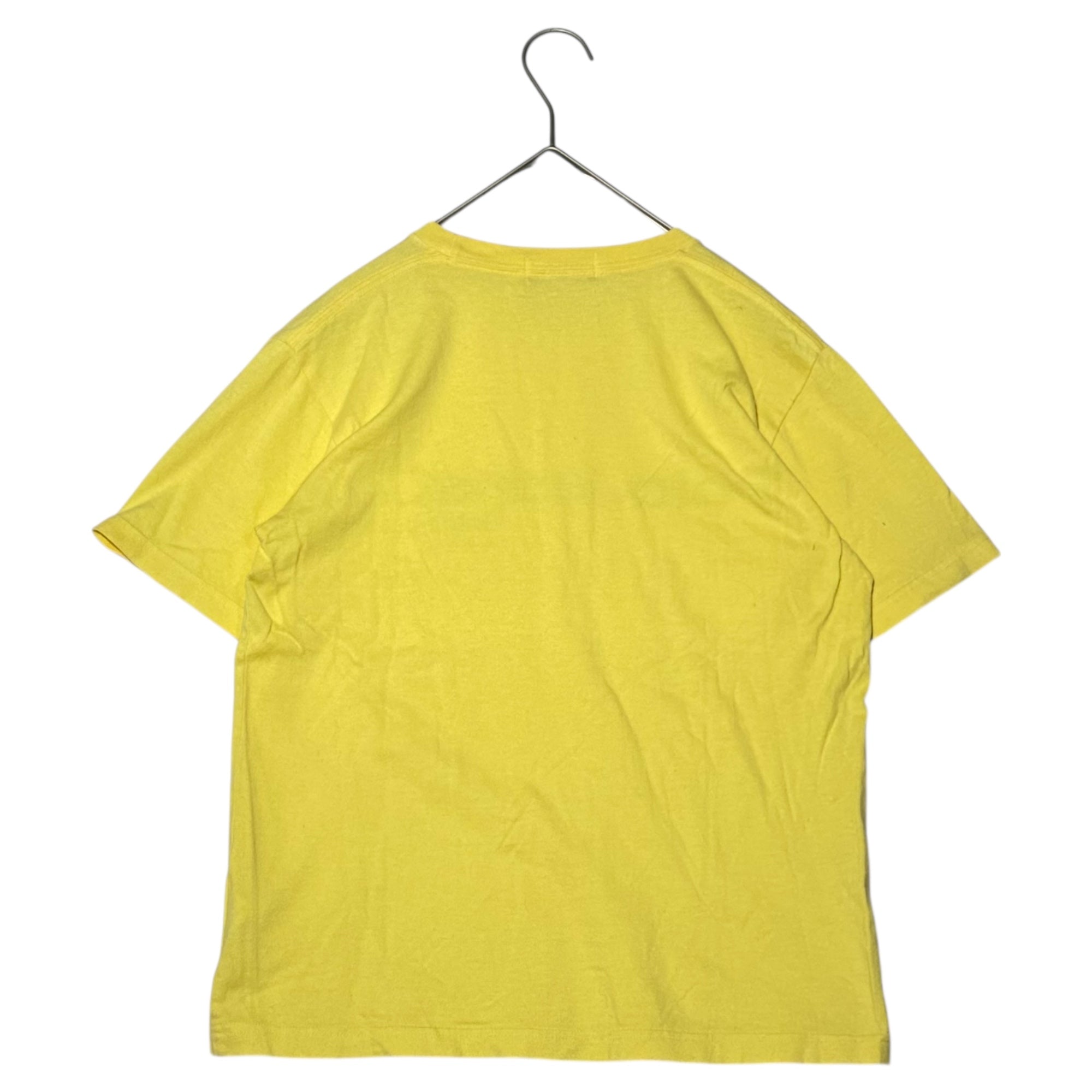POLO JEANS(ポロジーンズラルフローレン) 90's Front Logo Crew Neck T-Shirt フロント ロゴ クルーネック Tシャツ チビT XS程度 イエロー ナイガイ製