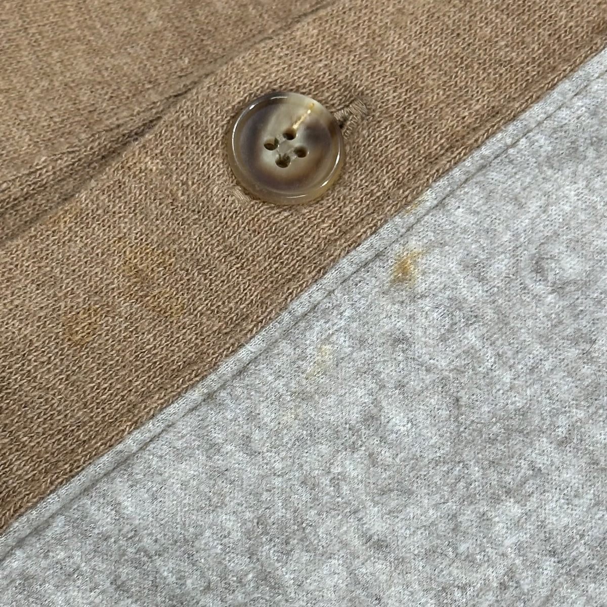 COMME des GARCONS HOMME PLUS(コムデギャルソンオムプリュス) 2001AW Camel-Wool Panel-Design Cardigan キャメル ウール パネル デザイン カーディガン PC-T035 FREE ベージュ×ブラウン×アイボリー AD2001 00s アーカイブ サイケ期
