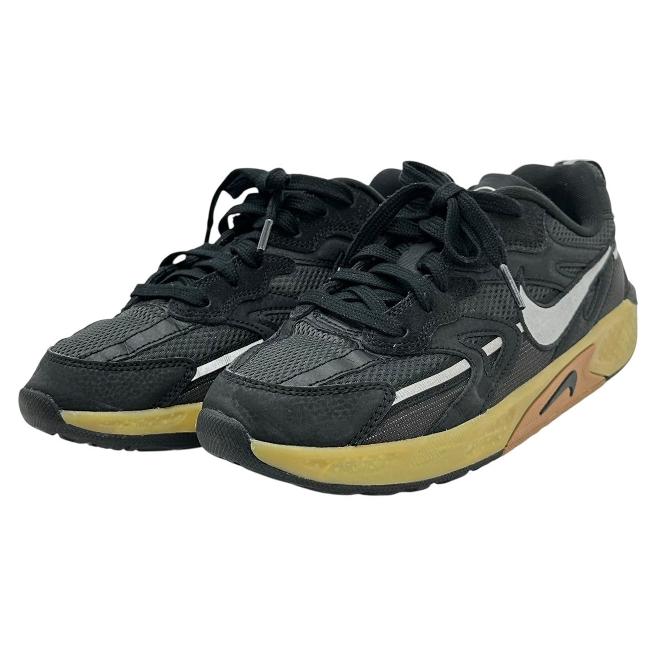 NIKE(ナイキ) JAM BLACK/METALLIC SILVER-GUM LIGHT BROWN ジャム ローカット スニーカー FN0314-002 24.5cm ブラック×ブラウン