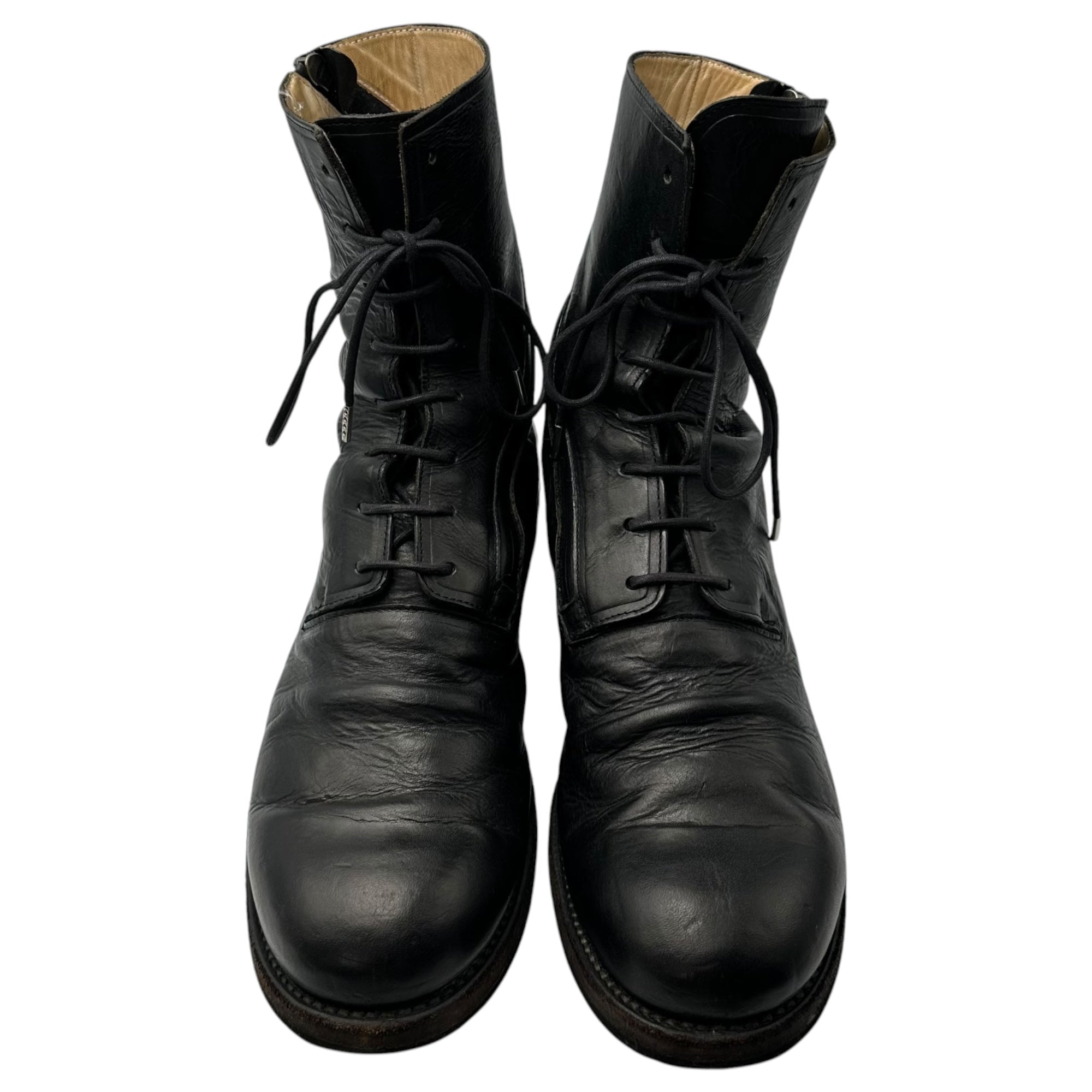 The Viridi-anne(ザヴィリディアン) 14AW 表裏一体/INDIVISIBLE Spiral Zip Boots スパイラル ジップ ブーツ VI-2302-09 2(M程度) ブラック ソール張替え済